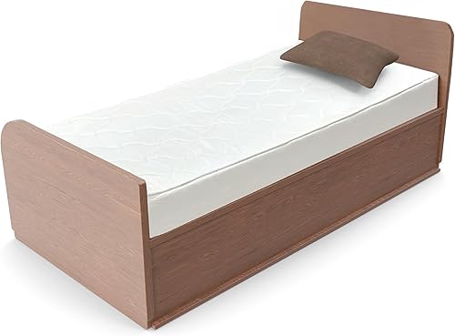 Colchón de espuma individual de 10 pulgadas, capa de soporte reflejo de alta densidad y espuma viscoelástica elástica con funda de poliéster de