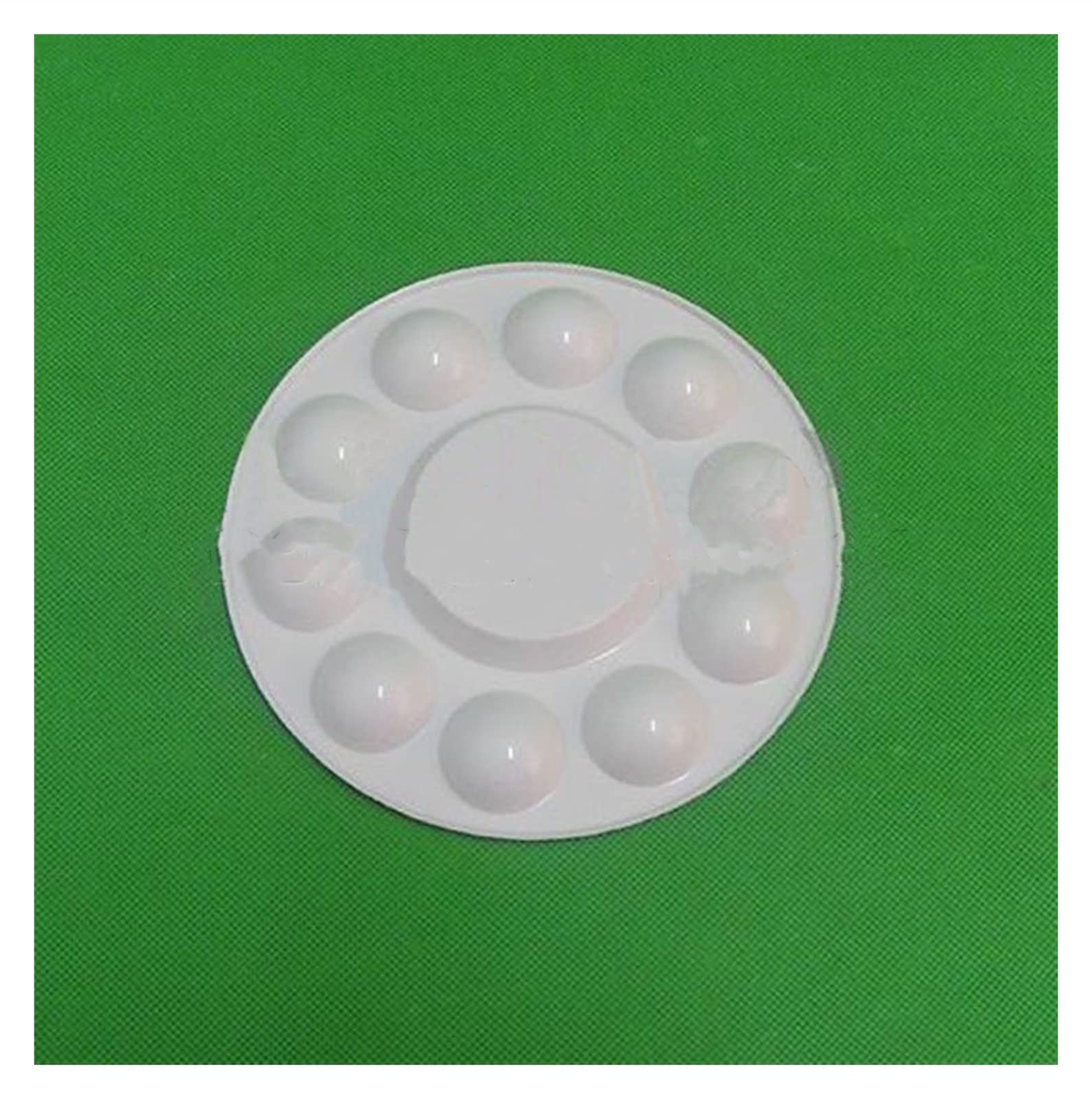 Palety farb 10 Design Paleta z tworzywa sztucznego Farba artystyczna Plastikowa taca do rysowania Paleta kolorów do akwareli olejnej Biała paleta malarska Taca z paletą farb (kolor: jak na zdjęciu,