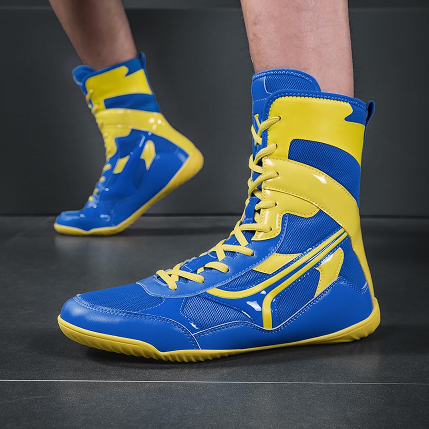 Men's Professional Boxing Wrestling Boots Combat Shoes Lightweight Breathable Durable Weightlifting Gym Fitness Sneakers