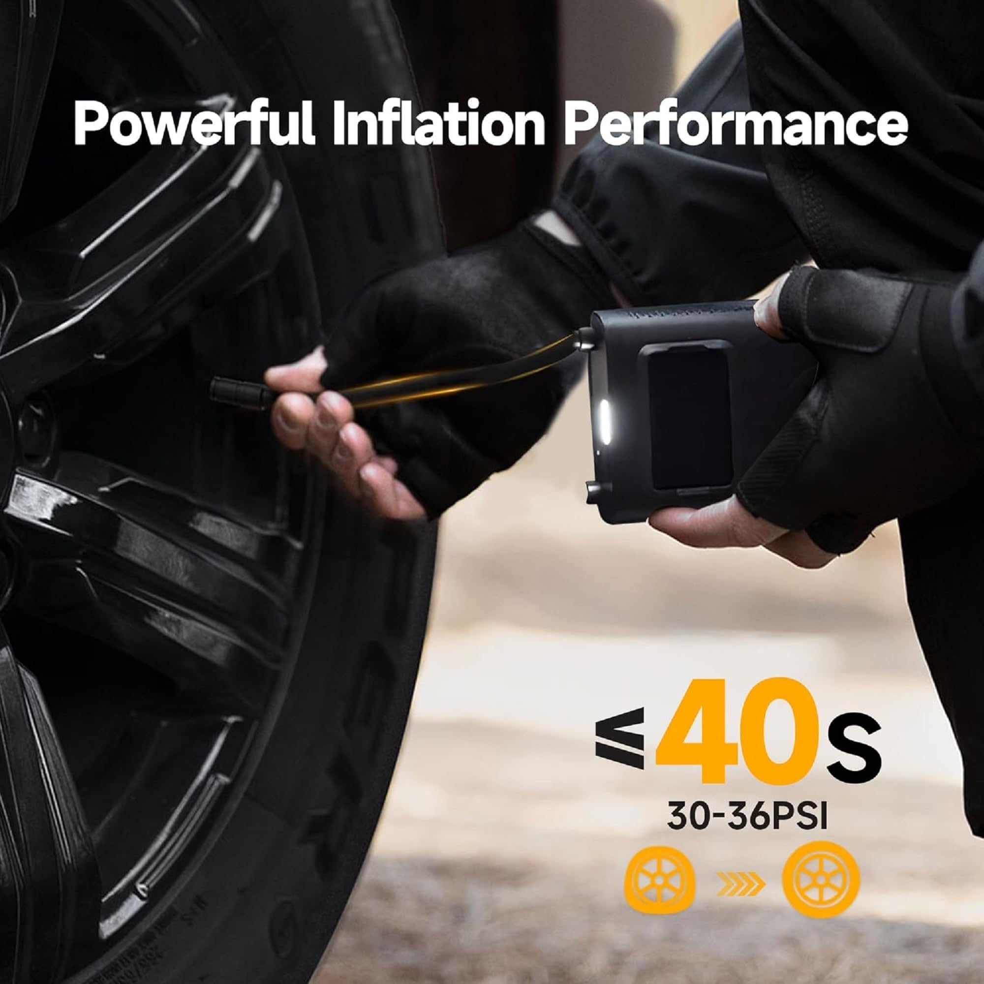 Xiaomi 2 Compresseur d'air électrique portable sans fil 150 PSI avec écran LCD de pression précise, pompe à air de 20 000 mAh pour voiture, vélo, moto, boule