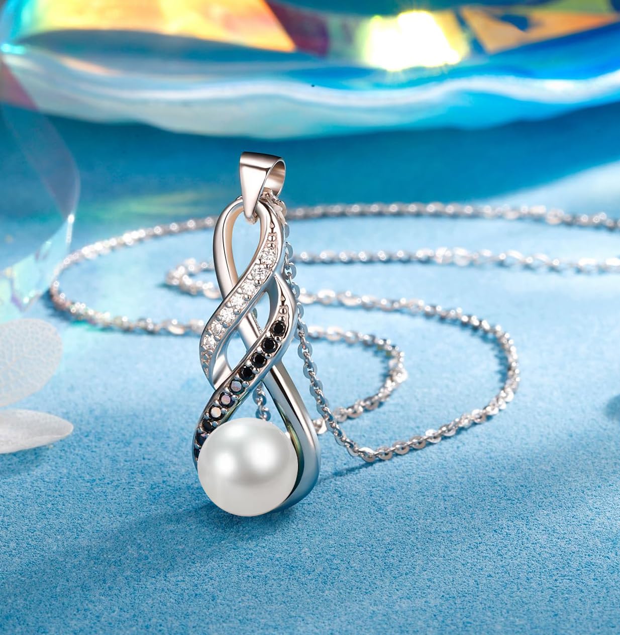 Geschenke für Ehefrau Perlenkette Schmuck Weihnachten Geschenk Muttertags Mama Geschenk Valentinstag Jubiläum Hochzeit Geburtstag Frau Freundin