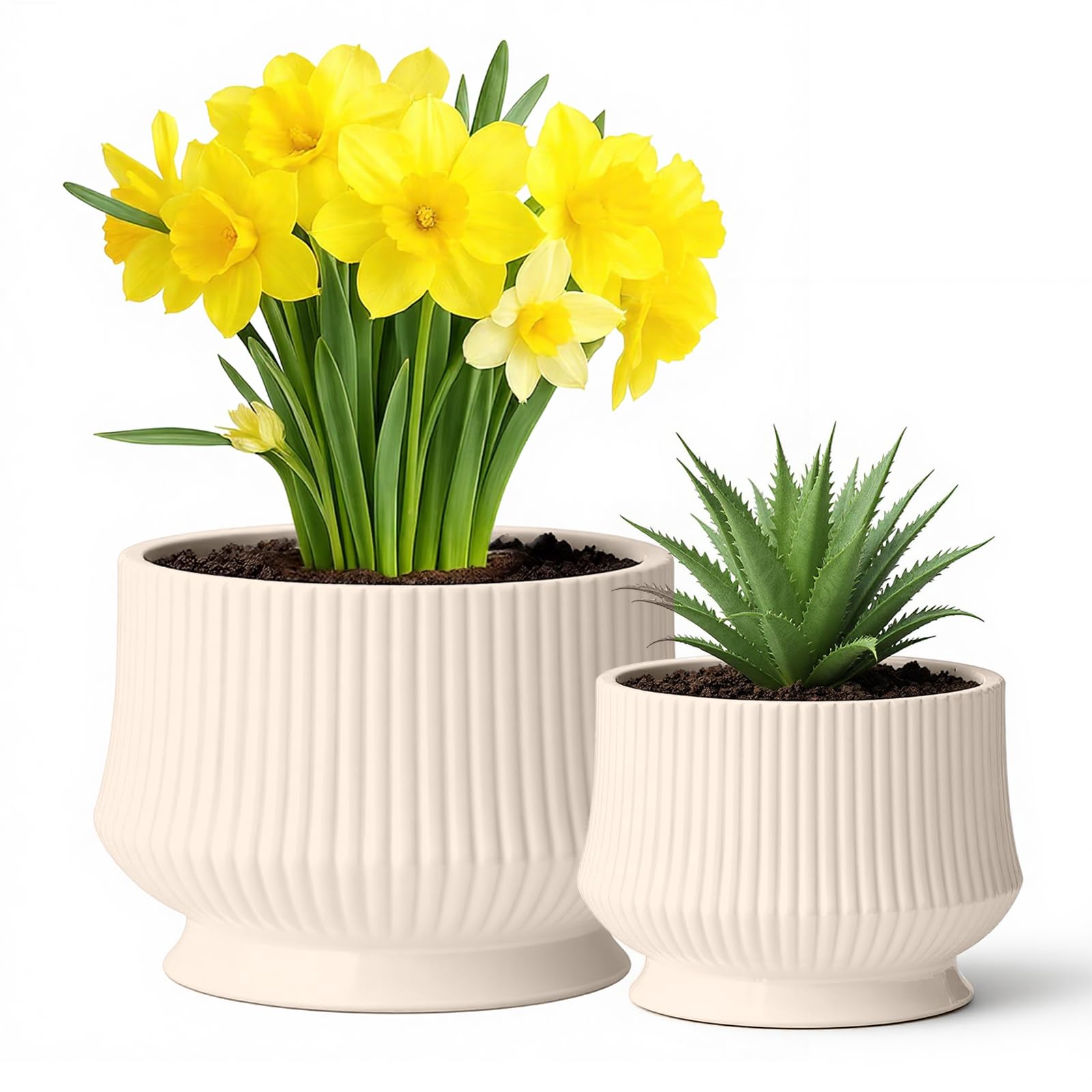Pots de fleurs en céramique pour plante serpent cactus lys et pothos