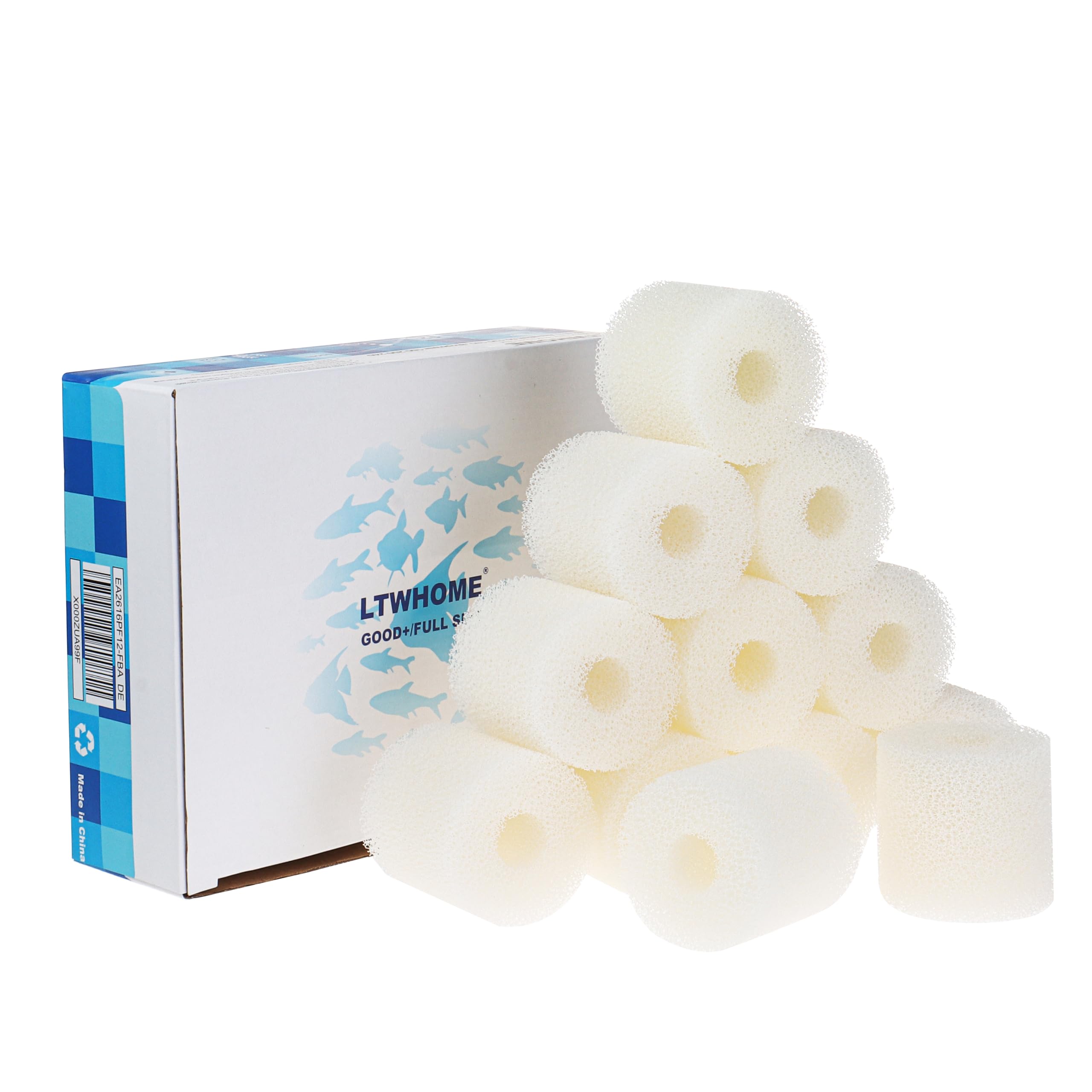 Compatible Mousse de Filtre Convient pour Eheim 2618080 Cartridges Aquaball 2208-2212/60-180,Biopower 160-240 et Eheim Prefilter 4004320 (Paquet de 12)