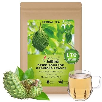 FullChea Soursop Leaves Tea, 2.47oz/70g Hojas De Guanabana, Non-GMO