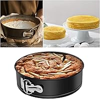 Vista 6 de MASSUGAR Molde desmontable antiadherente de 9 pulgadas, molde para tartas de queso con parte inferior extraíble/a prueba de fugas, molde redondo