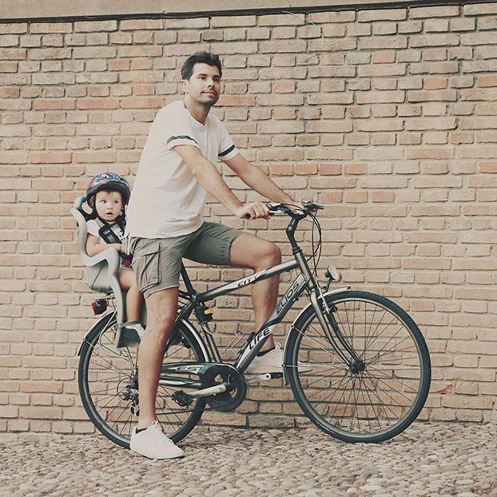 b bellelli B-One - Seggiolino Posteriore per Bicicletta - per Bambini Fino a 22 kg, da 3 a 8 Anni - Si Fissa al Telaio