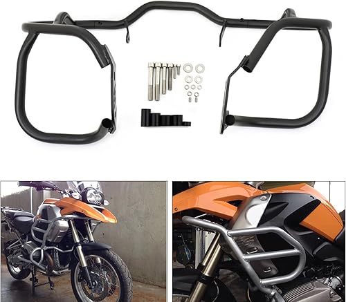 Miniatura 7 de Worldmotop - Barras de choque de carretera plateadas, repuesto para BMW R1200GS R1200 GS 2008-2012 superior e inferior (plateado)