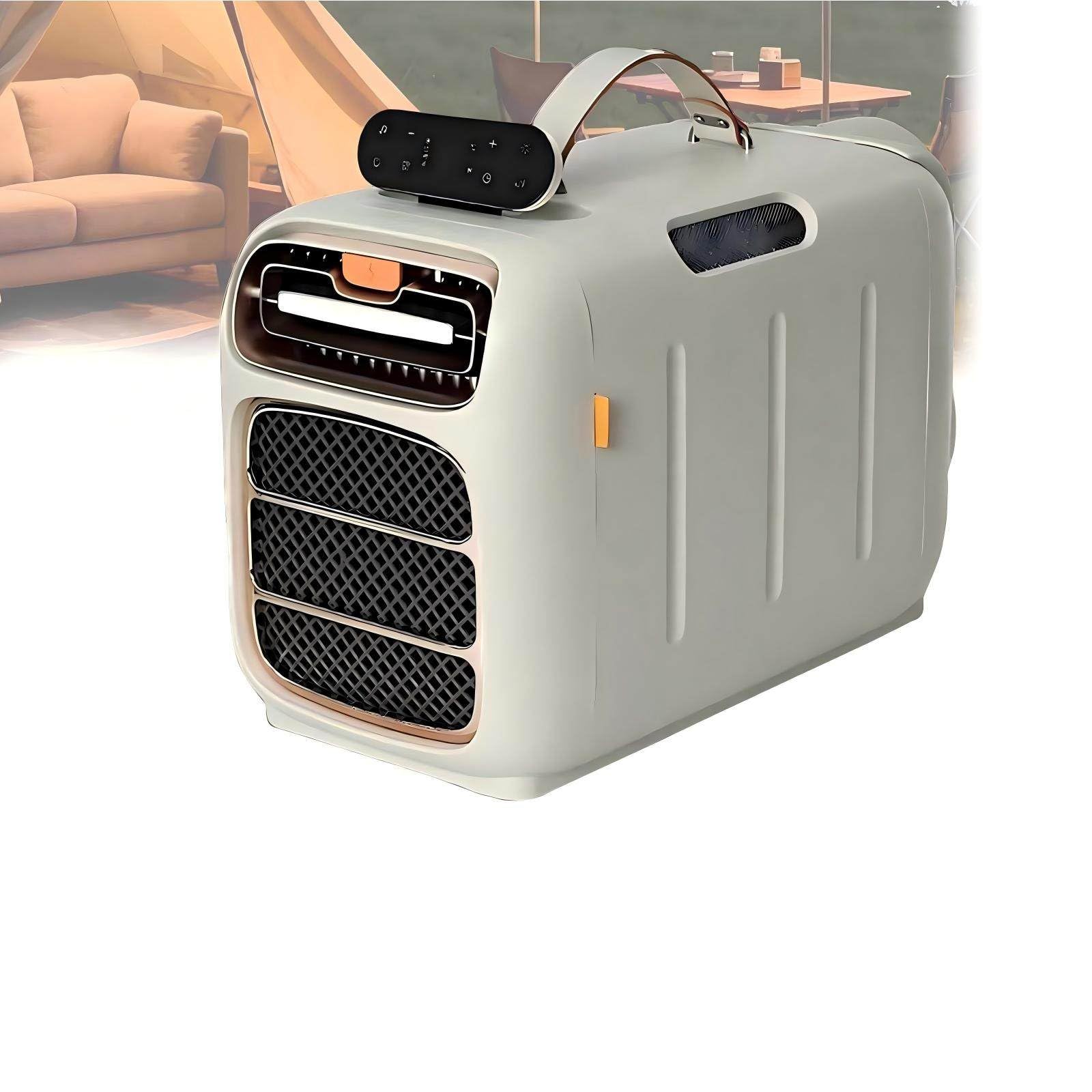 Portable Air Conditioner for Outdoor Camping Travel - RV, Caravan, Motorhome, Tent & Truck, Dual Hose Design, 4700 BTU/420W, 45dB Quiet, Drain-Free With Cooling, Heating, Dehumidifying Functions.