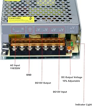 JOYLIT AC 110-240V to DC 12V 20A Power Supply 240W | Universal Regulated Switching Transformer, Fan-less Design, 12 Volt LED Driver for LED Strip, CCTV Camera, Lighting Project