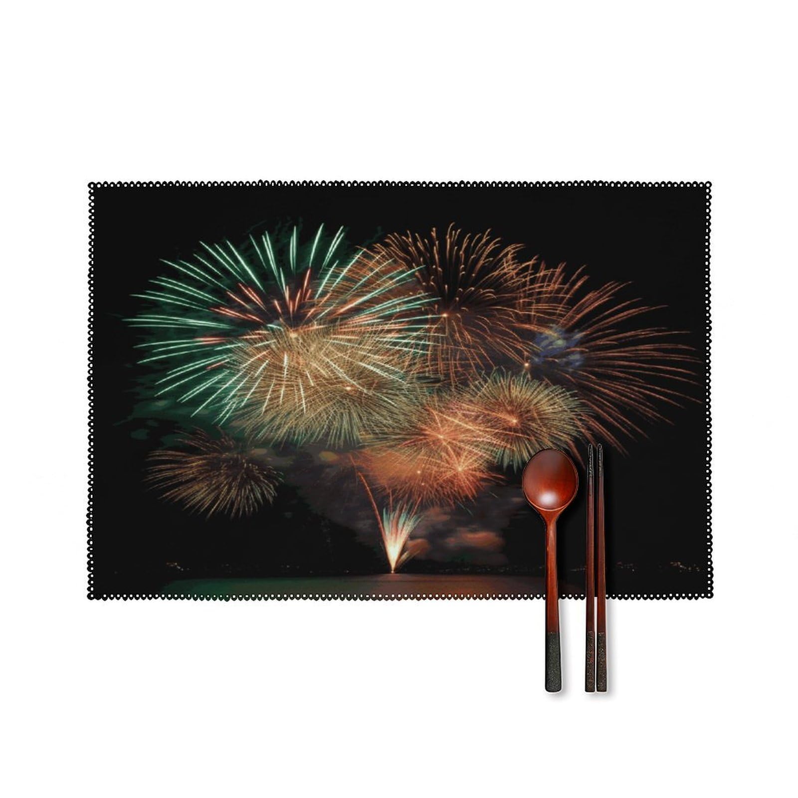 Fodpand Style Fireworks Placemats Set Of 4 Place Mats Table Mats