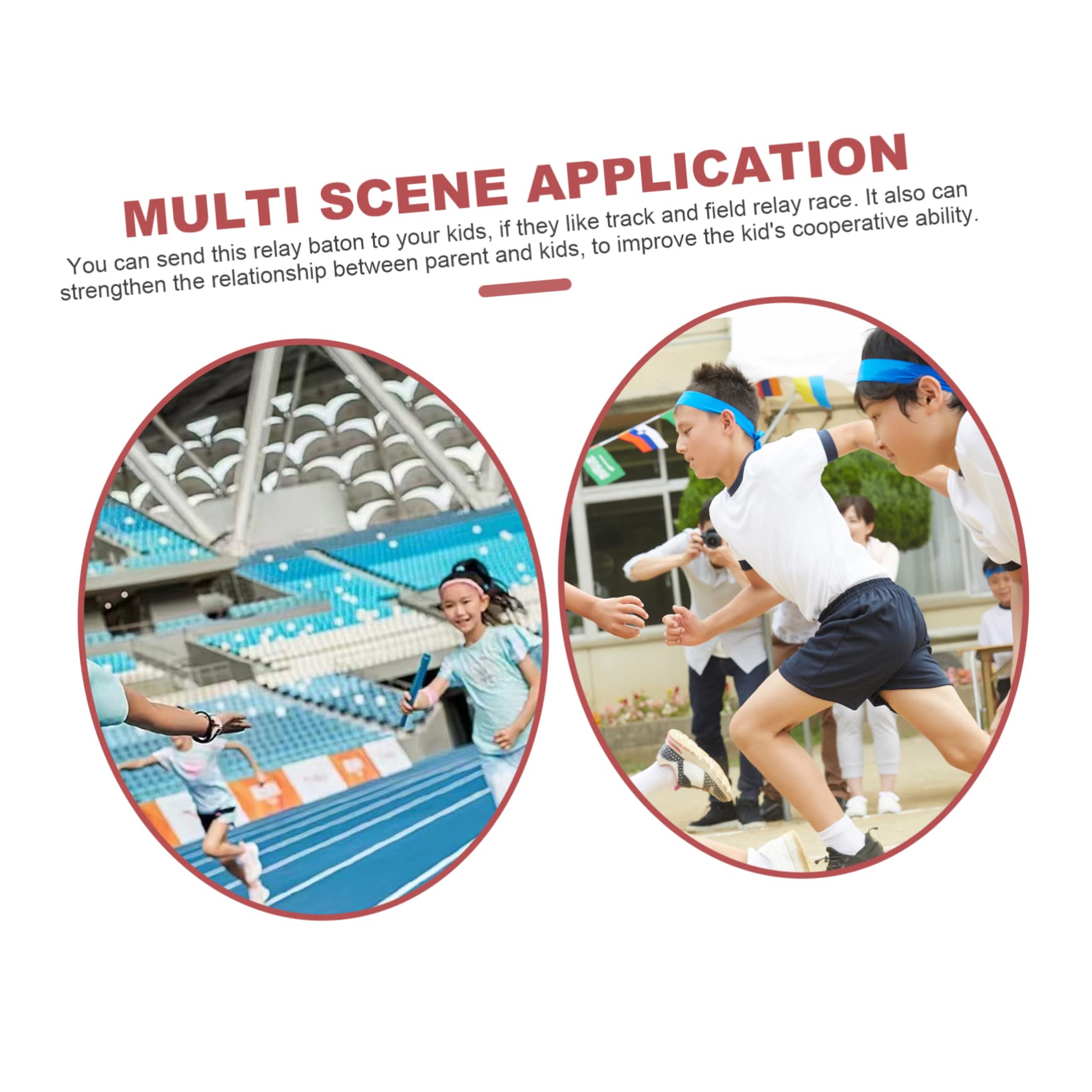 BESPORTBLE 3pcs Lightweight Relay Sticks for School Field Races Eye-catching and Easy to Pass Essential Track Relay Tools for Athletes and Students