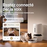 PETLIBRO 5L Distributeur Croquette Automatique avec Caméra 1080P - Mangeoire Chien WiFi 5G avec app, capteur de Faible Niveau de Nourriture, Alerte de Mouvement et de Son de Compagnie, 1 à 10 Repas - 5