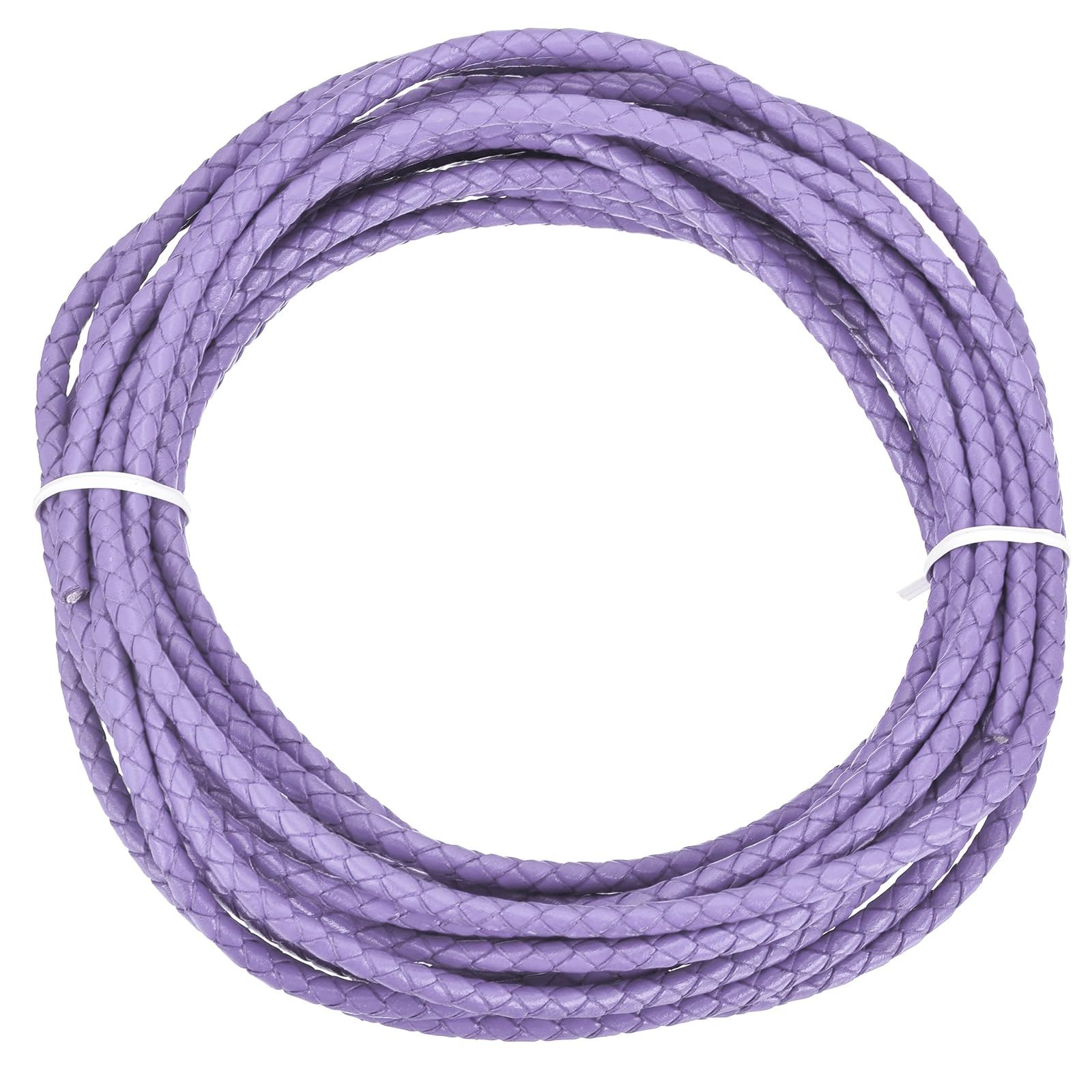 Rebower Round Braided Leather Cord 4mm Bolo Leather Cord String Rope for Jewelry Making Necklaces, Bracelets, Wraps, Crafts
