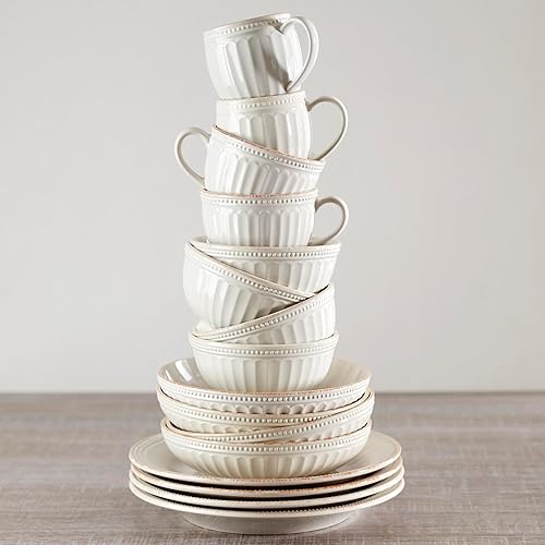 Vista 23 de Lenox Juego de 4 piezas de ranura francesa blanca Perle, 6.95 libras