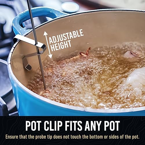 Miniatura 5 de Termómetro de caramelo con clip para olla, termómetro de aceite para freír y hacer velas, color amarillo Clásico - Amarillo,Clásico (paquete de