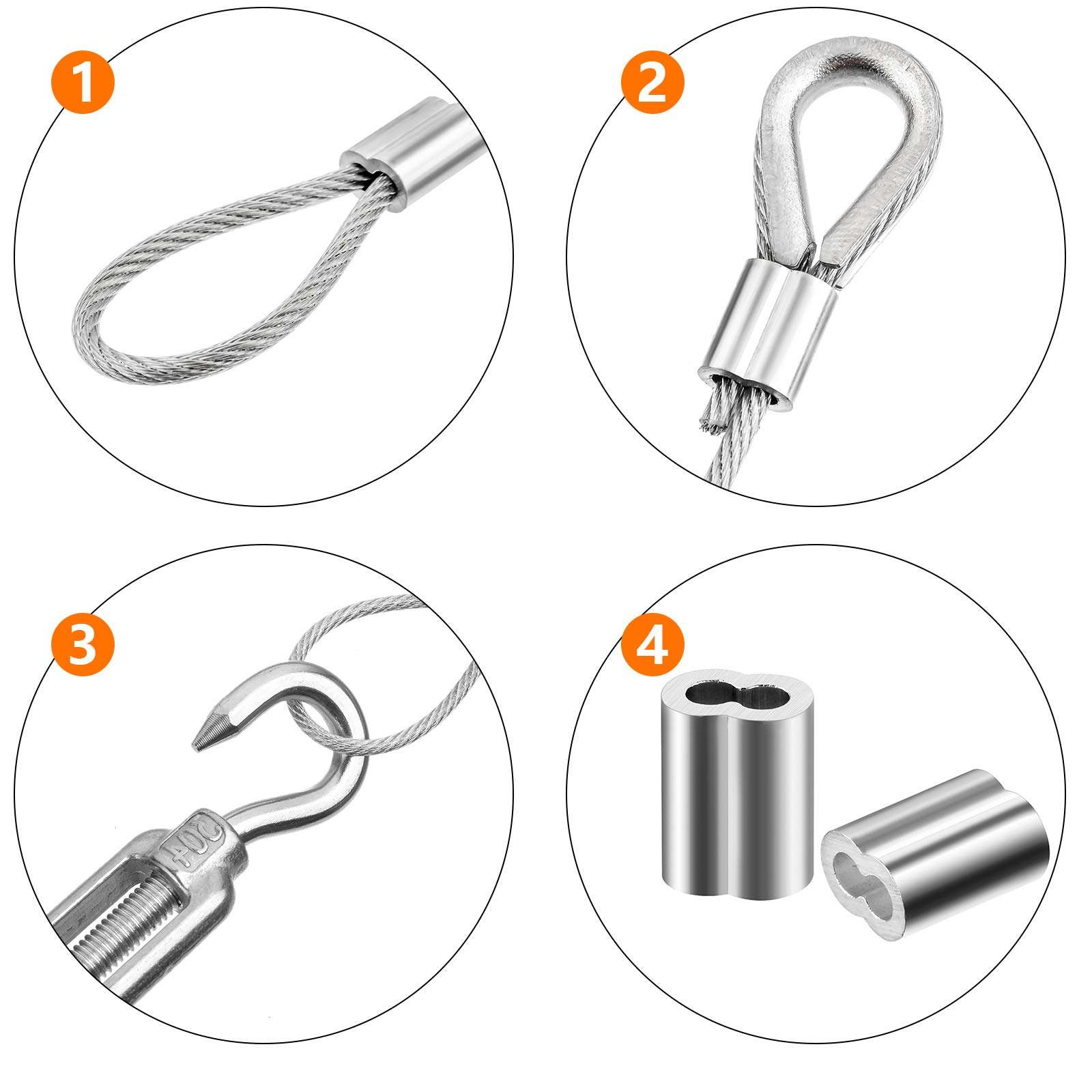 56 Pcs Garden Wire/Picture Wire/Wire Fence Roll Kits, 30m/98ft Heavy