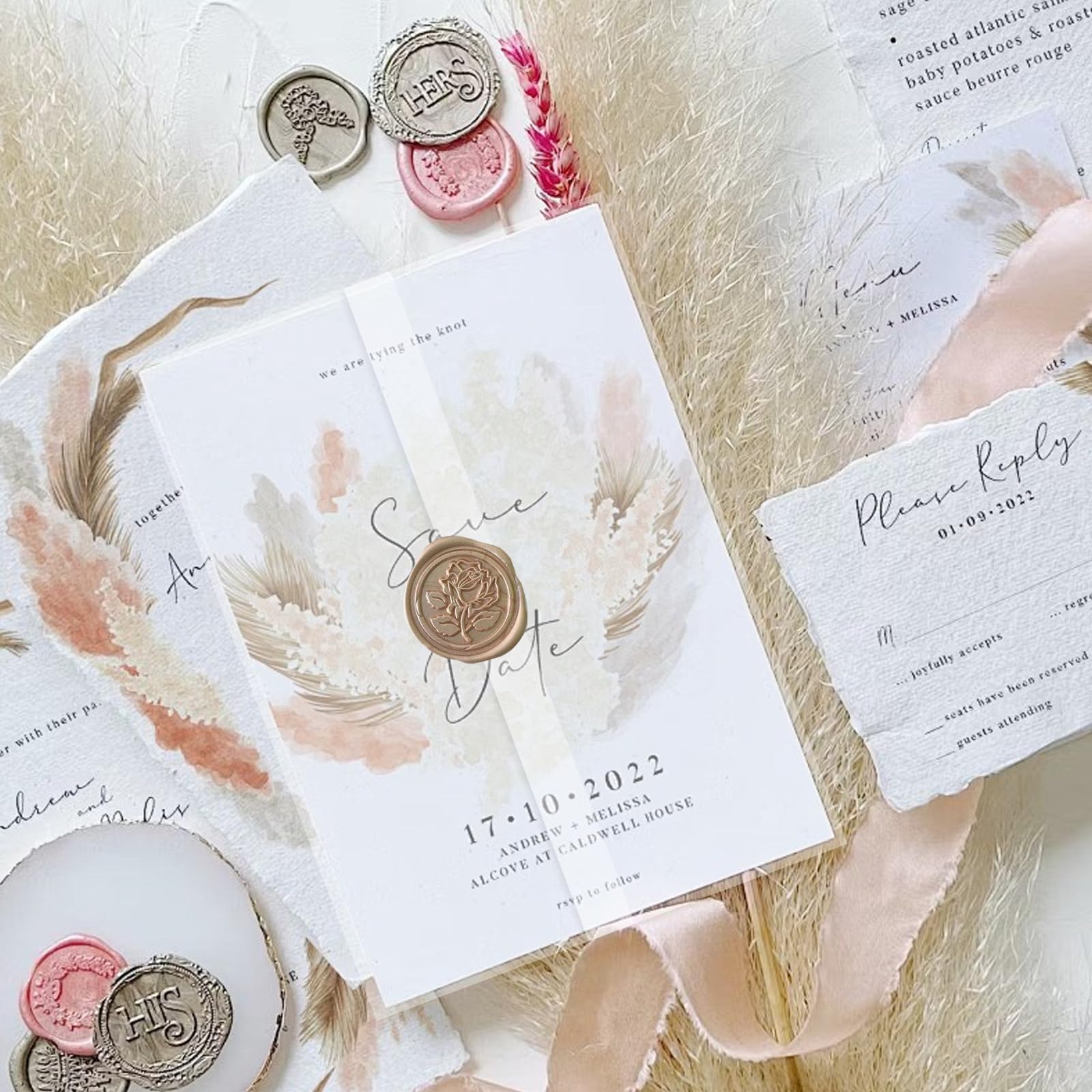 Pochettes en papier parchemin pour invitations 13 x 18 cm pré-plié translucide