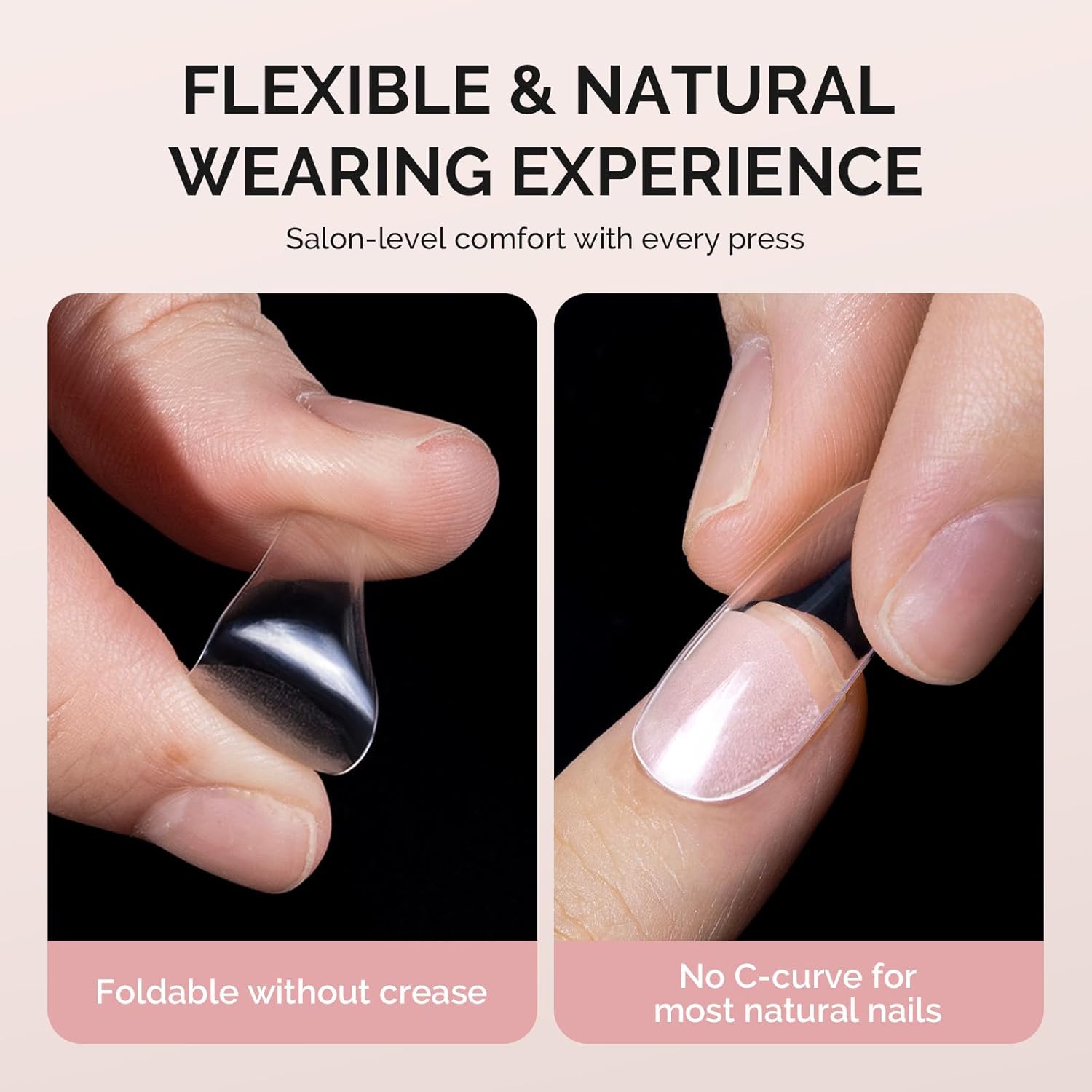 MelodySusie Handheld UV Light Short Almond Nail Tips