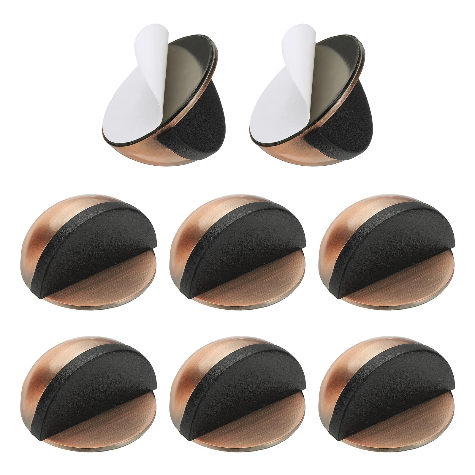 Butées de porte PATIKIL en acier inoxydable demi-lune pour le sol de la chambre - Lot de 8