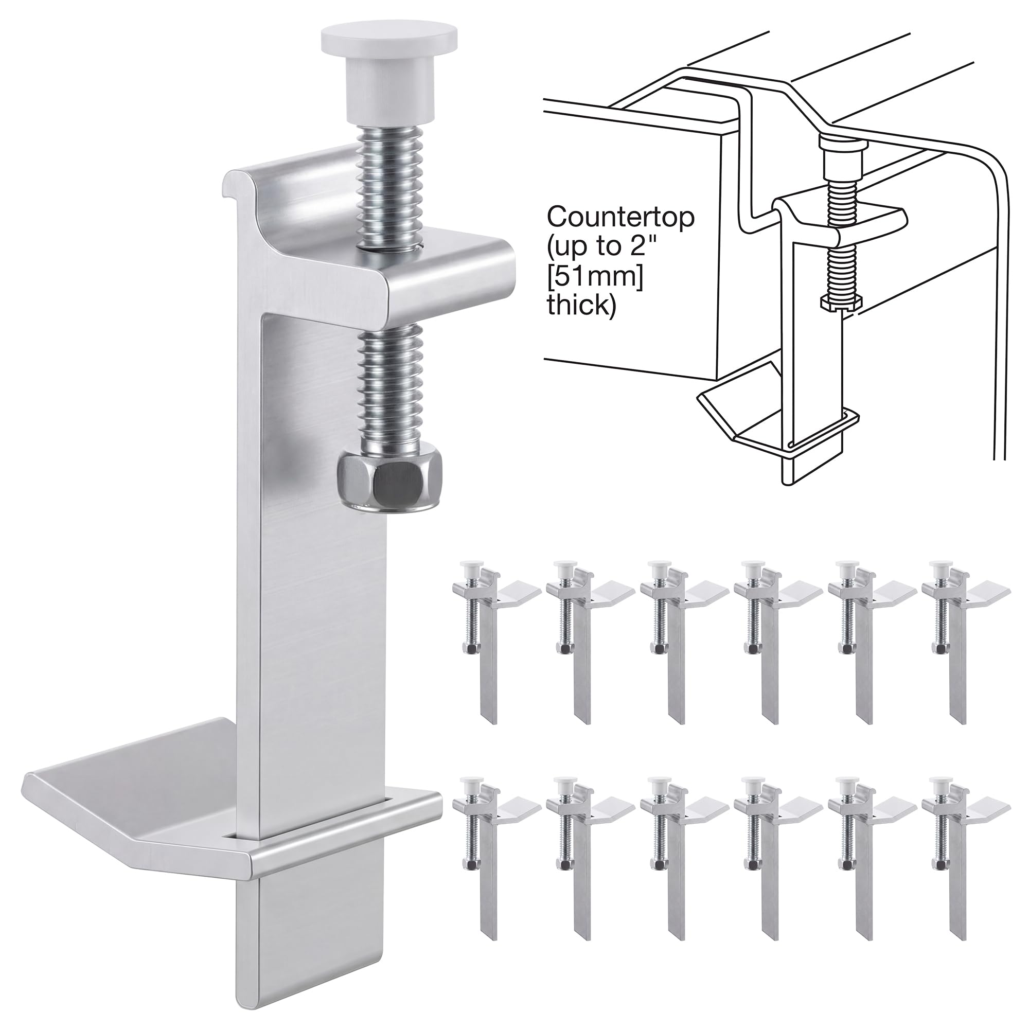 Photo 1 of 12 Pack Sink Clips For Countertop Sinks, Kitchen Sink Mounting Clips