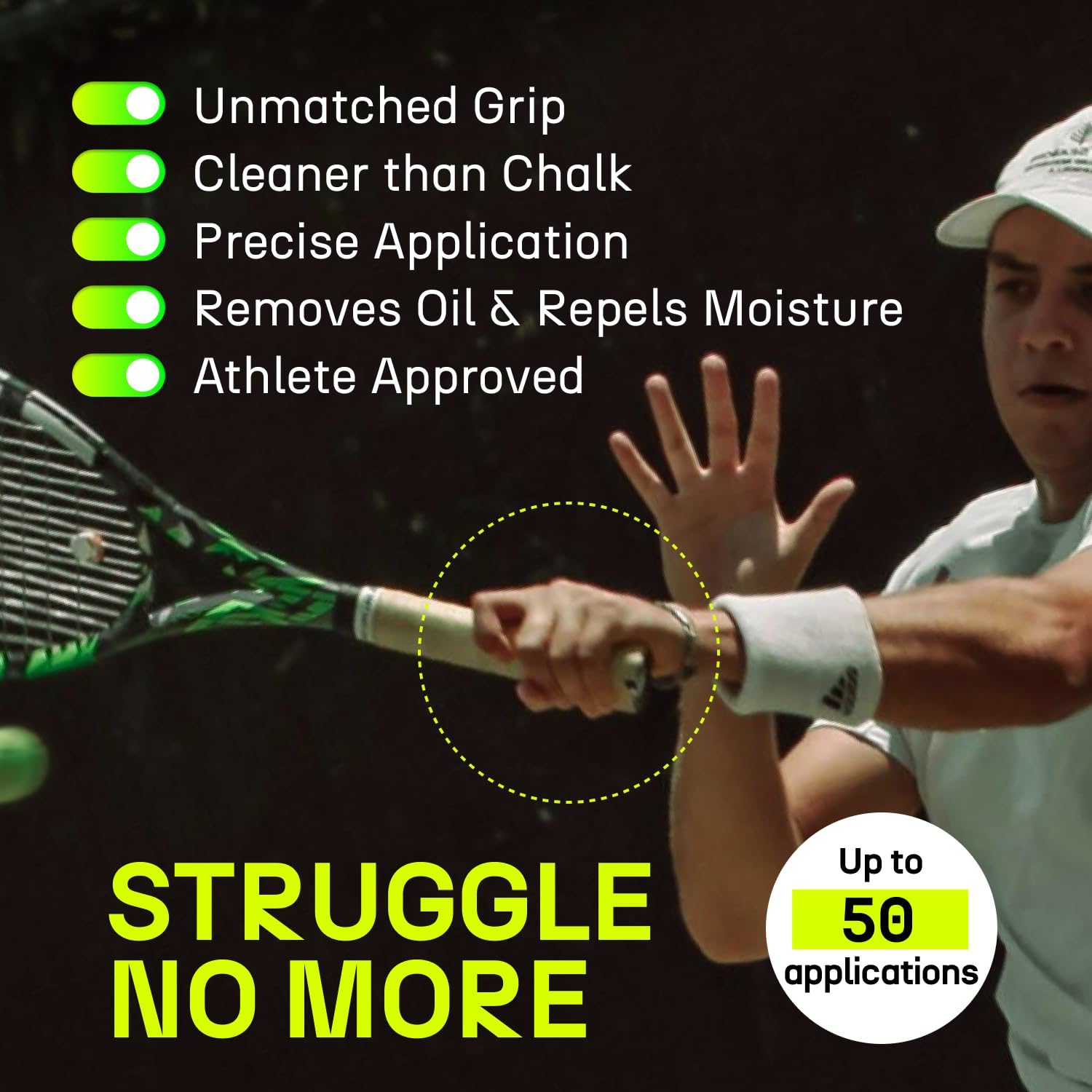 Chalkless Potenciador de agarre, no tóxico, repuesto para mango de tiza líquida para levantamiento de pesas, juegos, tenis, golf, radicalmente diseñado para mejorar el agarre durante más tiempo