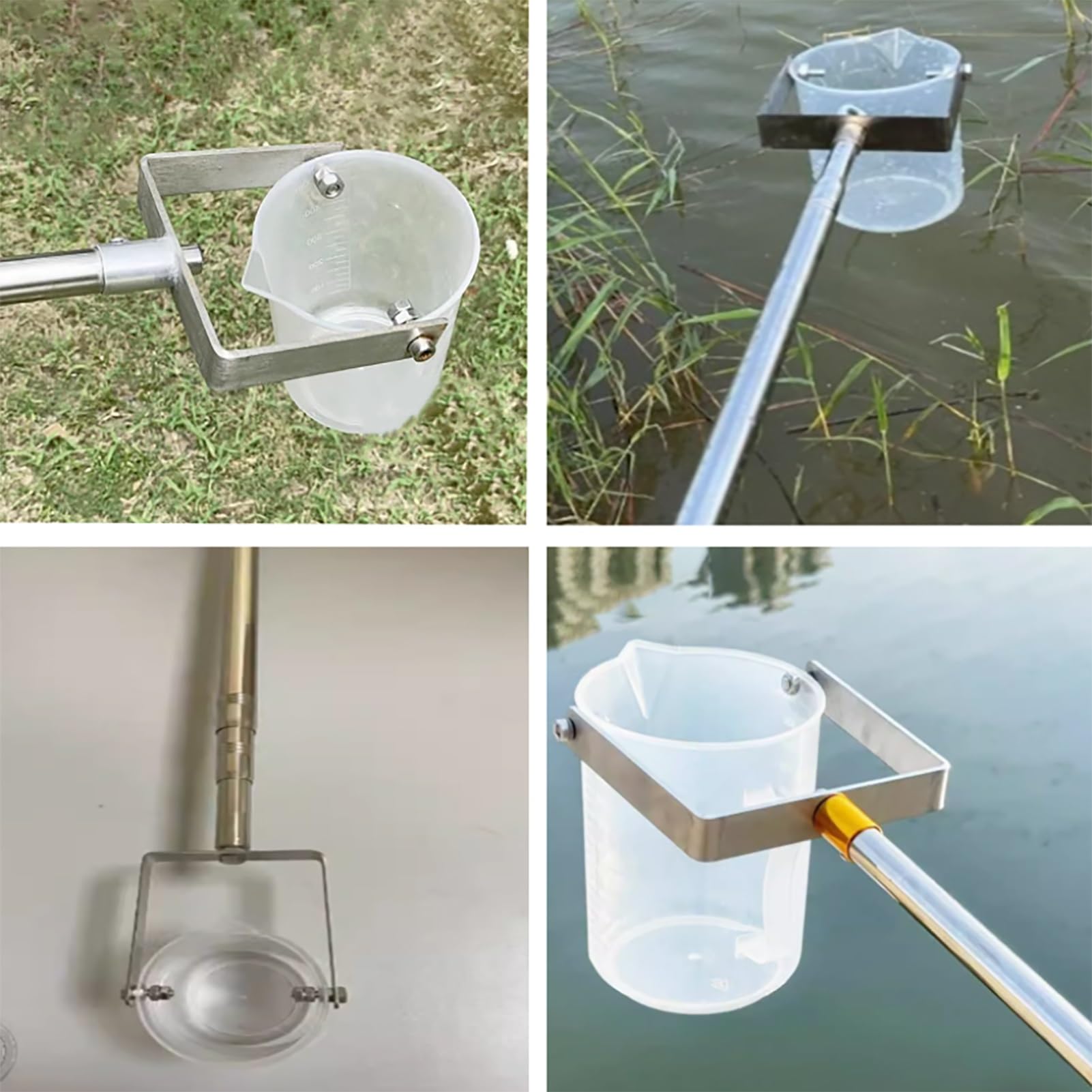Pendulum Water Sampler Ladle w/Plastic Cup, Ultra Light Water Sampling Collection Kit, Extension Water Sample Container for Wastewater Testing(500ml,0.65-1.5m/2.1-4.9ft)