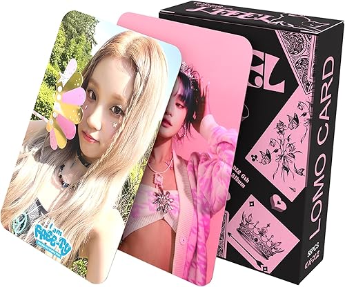 (G) I-DLE - Juego de tarjetas fotográficas KPOP de 55 piezas, álbum I Feel Lomo para fanáticos de NEVERLAND para niños y niñas