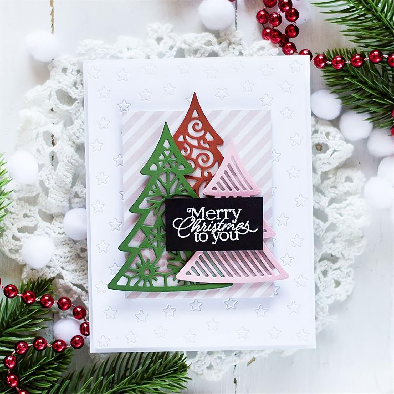 Christmas Tree Metal Cutting Dies For Card Making - Embossing Paper Dies For Scrapbooking & DIY Crafts