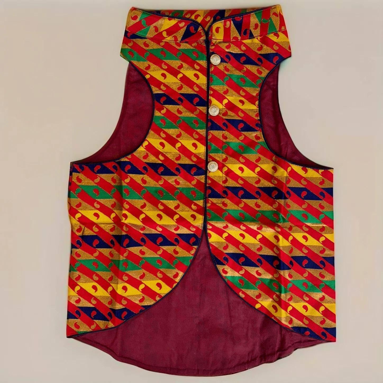 Dog Sherwani - Traditional Indian Attire, Perfect for Weddings & Festivals, Multicolor, Cotton Quilted Fabric, XS