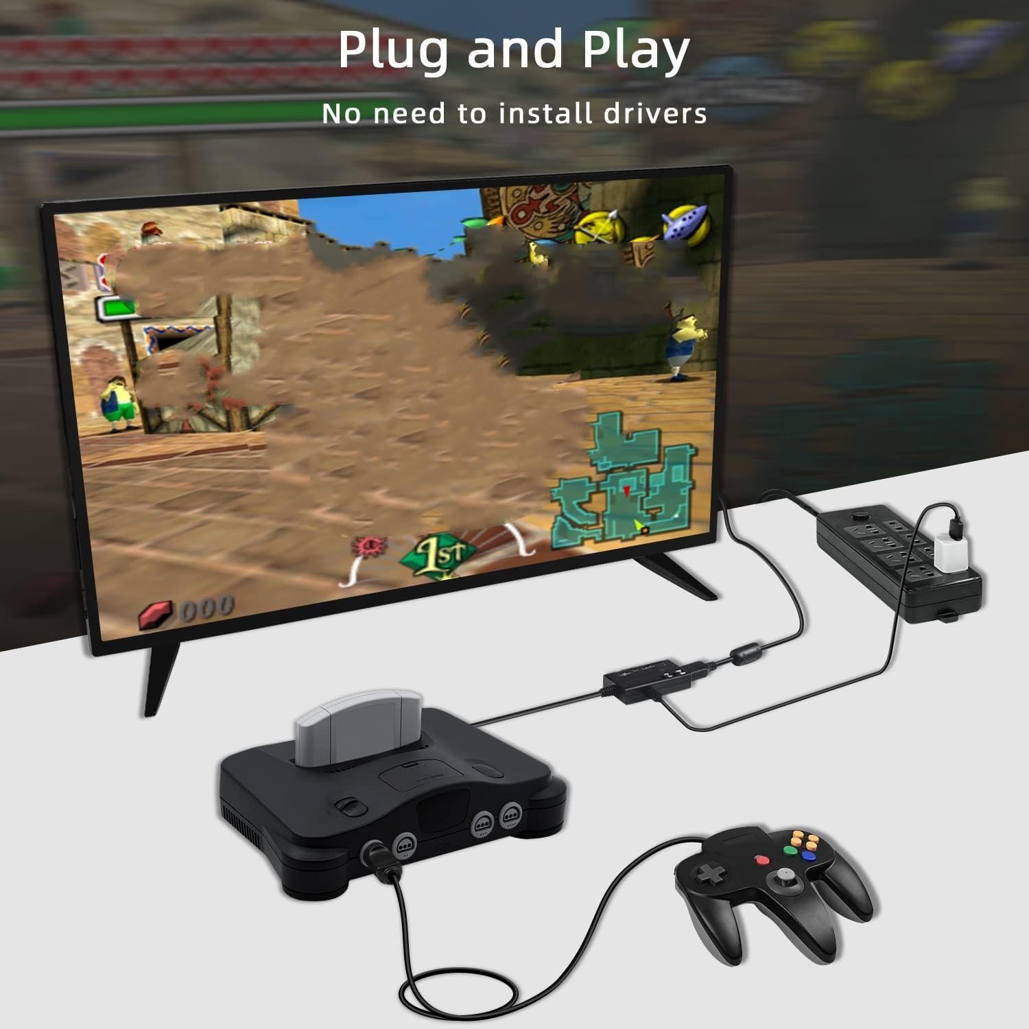 Convertidor de SNES y N64 a HDMI, Adaptador de Video HD para Consola con Cable, Salida 720P/1080P para TV y Monitor