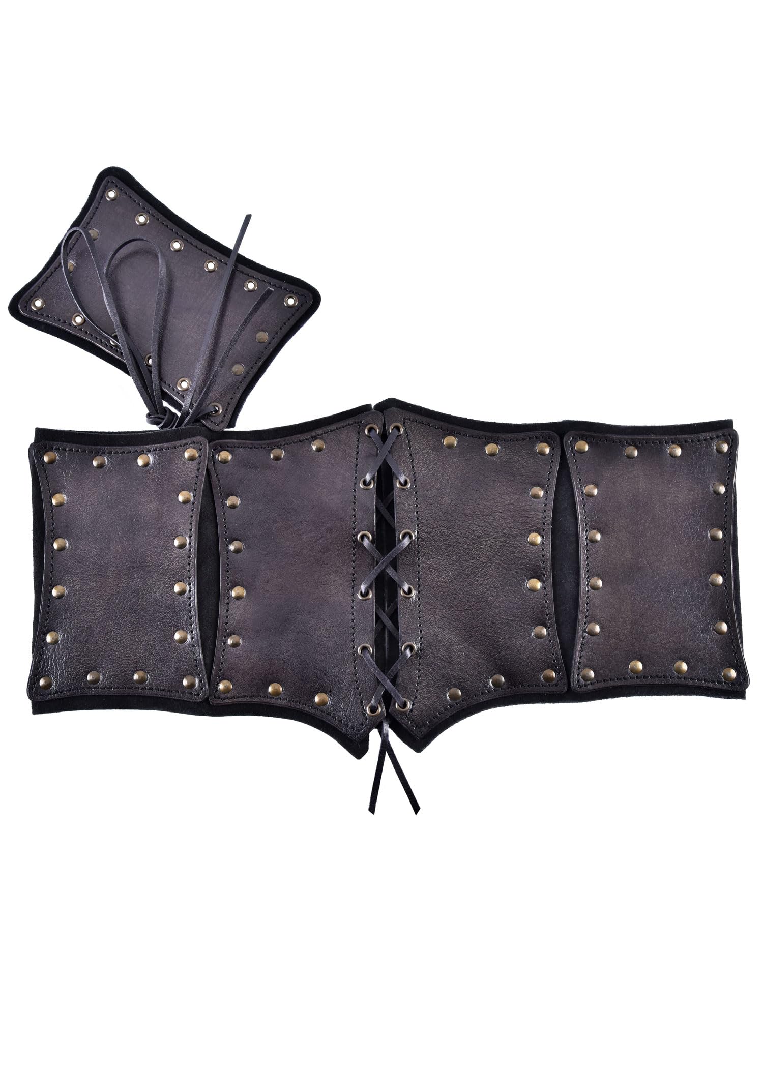 Ulfberth | Corpetto sottoseno in pelle da donna | Corpetto in pelle rivestita in pelle scamosciata | Medioevo, LARP, vichingo, pirata