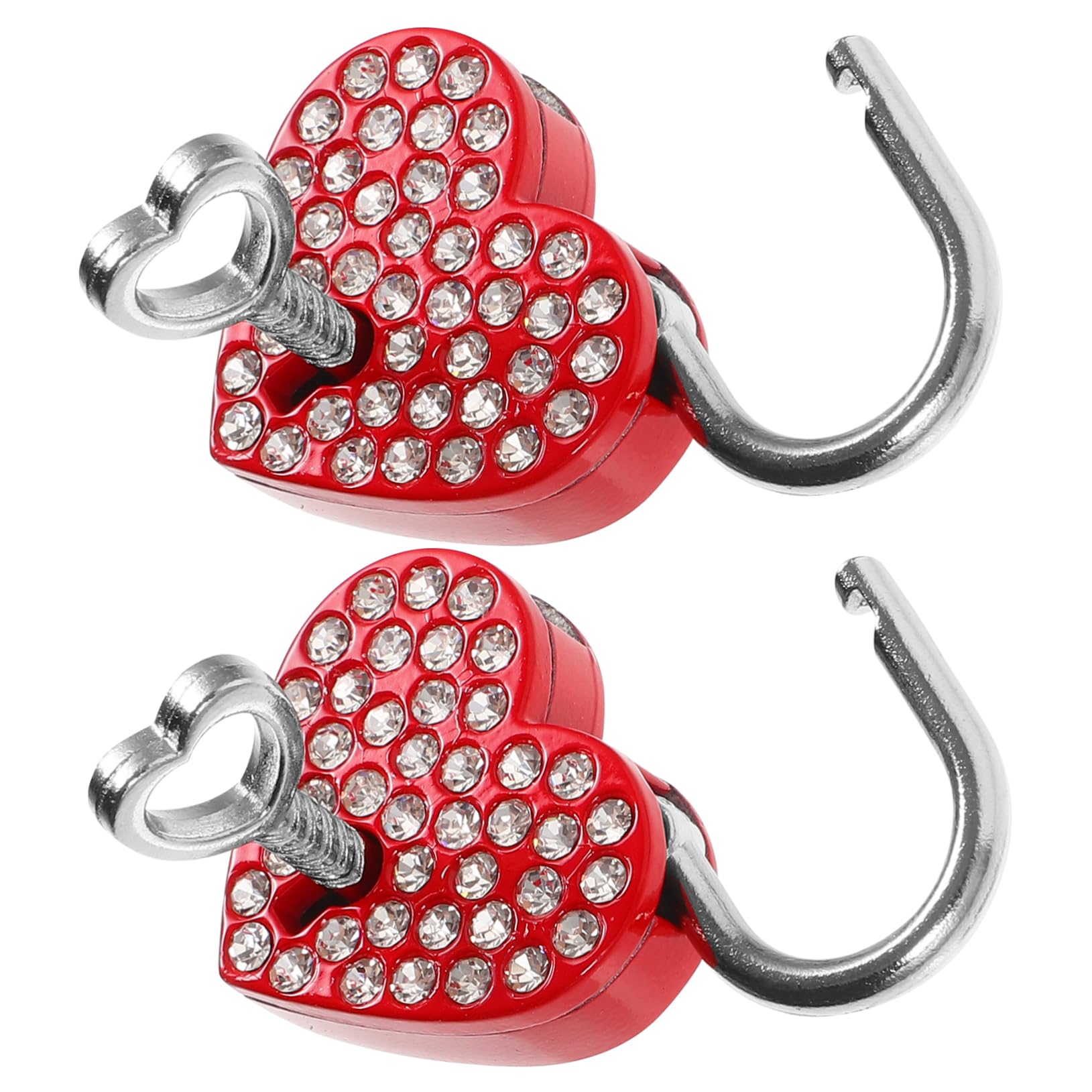 NUOBESTY 10 Ensembles Cadenas Forme de Cœur Serrures de Voyage pour Valises Casiers Cadenas pour Couples Saint Valentin Durable Compact