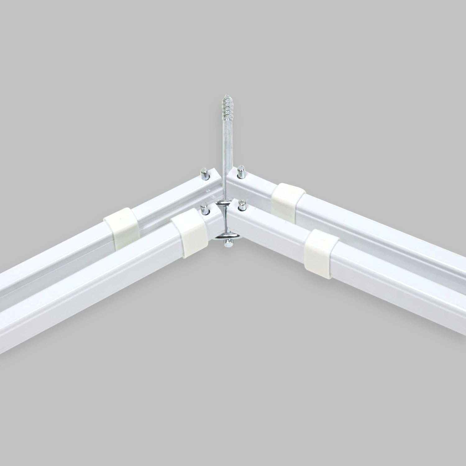 Lockseam Corner Double Curtain Rod 28-48 inch