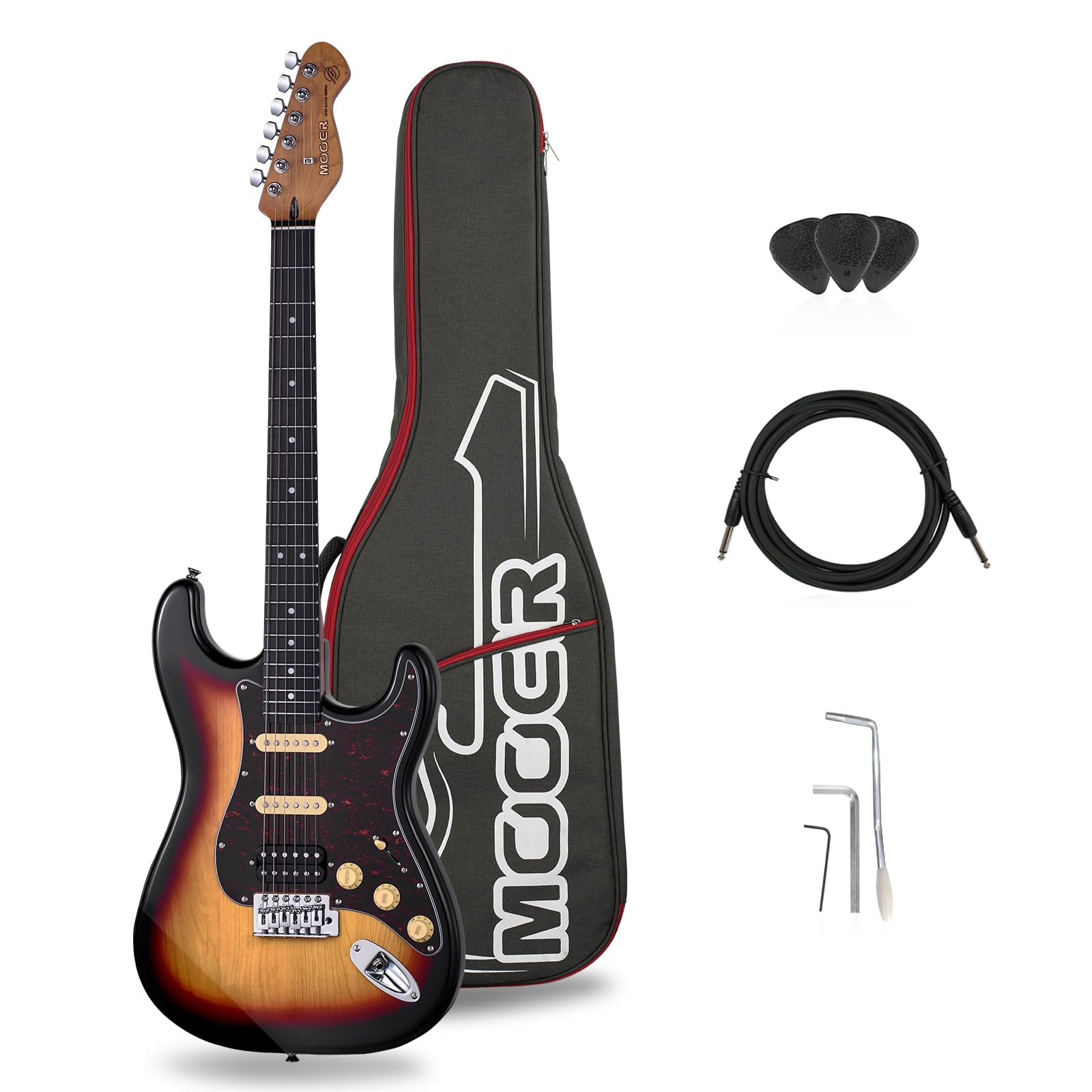 ギター Mooer shimverp pro Amazon.com: MOOER MSC10 Pro Series Electric Guitar Sunburst