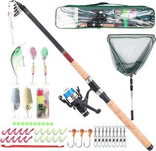 Hecht/Zander-Angelset mit Kescher, 2,70 m