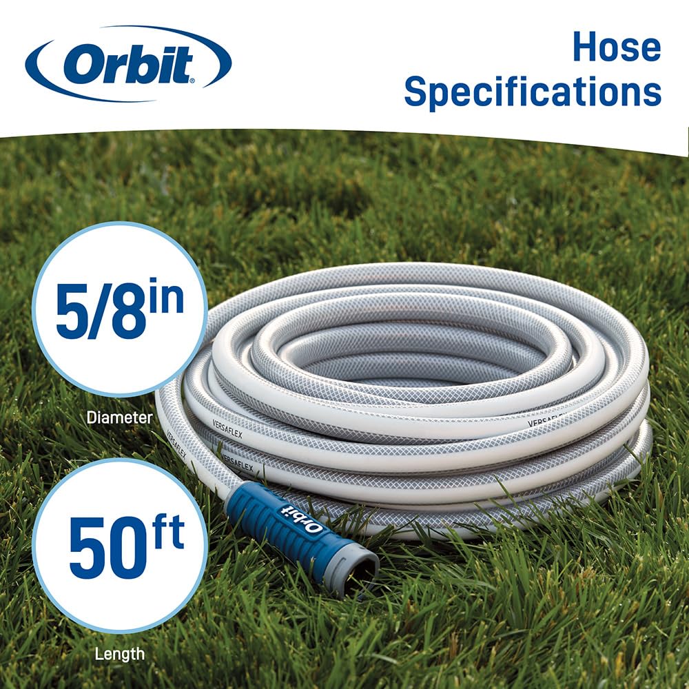 Orbit VersaFlex Tubo da giardino 15,2 x 5/8", leggero, resistente, 400 PSI, facile da impugnare