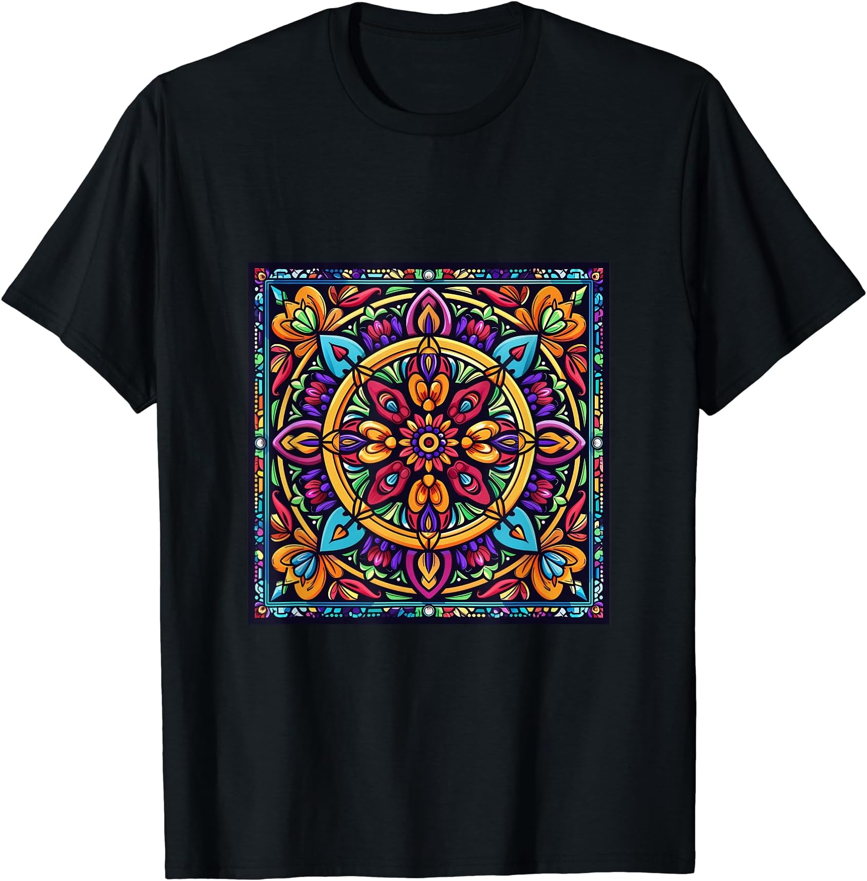 Mandalaliebhaber Mandalagrafik MandaladesignColourful Mandala Geometric Abstract Illustration Mandala Motif T-Shirt