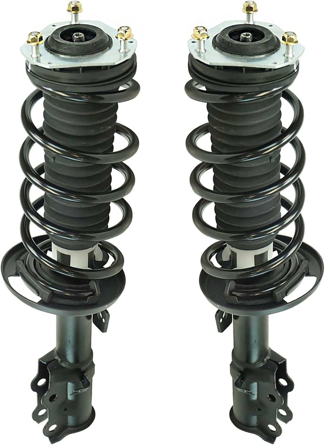 TRQ Front Strut & Coil Spring Assembly Set Driver & Passenger Sides Compatible with 11-13 Ford Fiesta