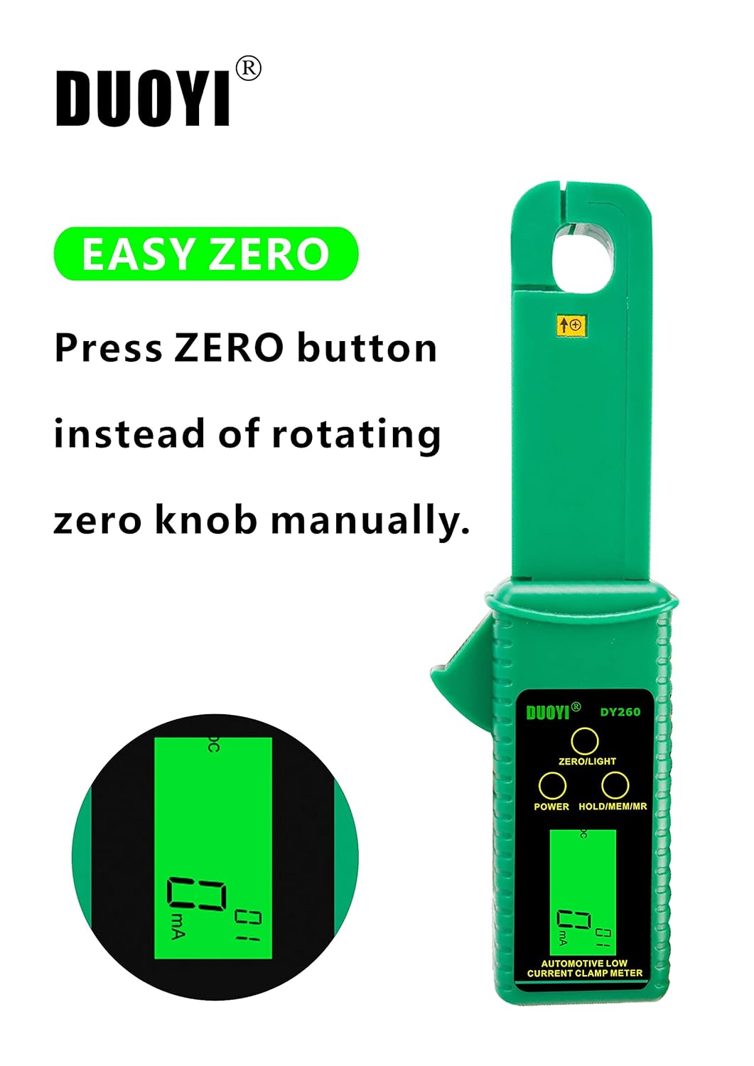 DY260 Low Current CLAMP Meter for Automotive Battery Leak Current