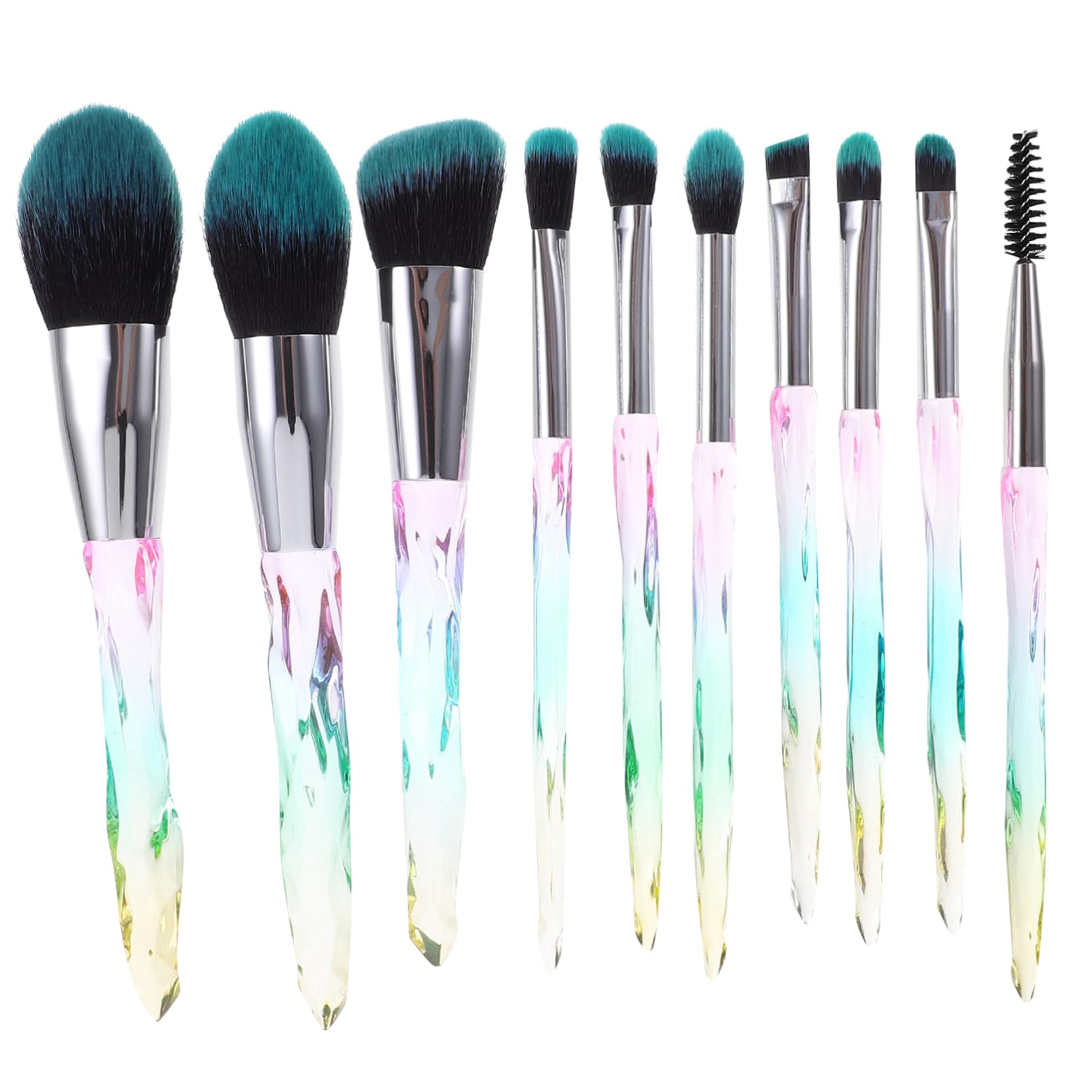 minkissy Juego De 20 Brochas De Maquillaje 10 Brochas Diferentes Brocha Para Base Incluida Mango Duradero Fácil De Limpiar Para Uso Diario.