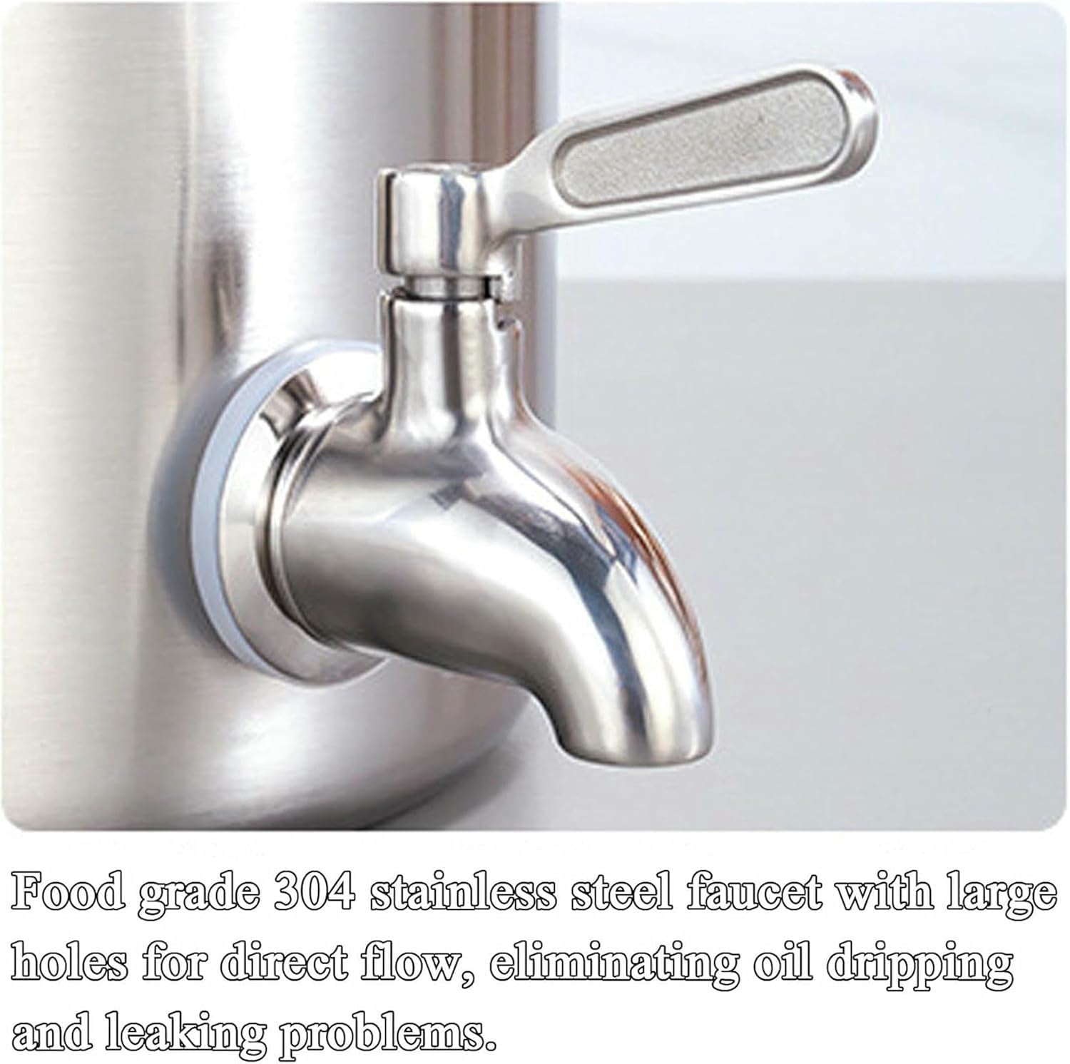 Heavy Duty Milk Transport Bucket with Faucet 304 Stainless Steel Handled Pail Bucket Milk Churn Pot for Milk and Wine Liquid Storag