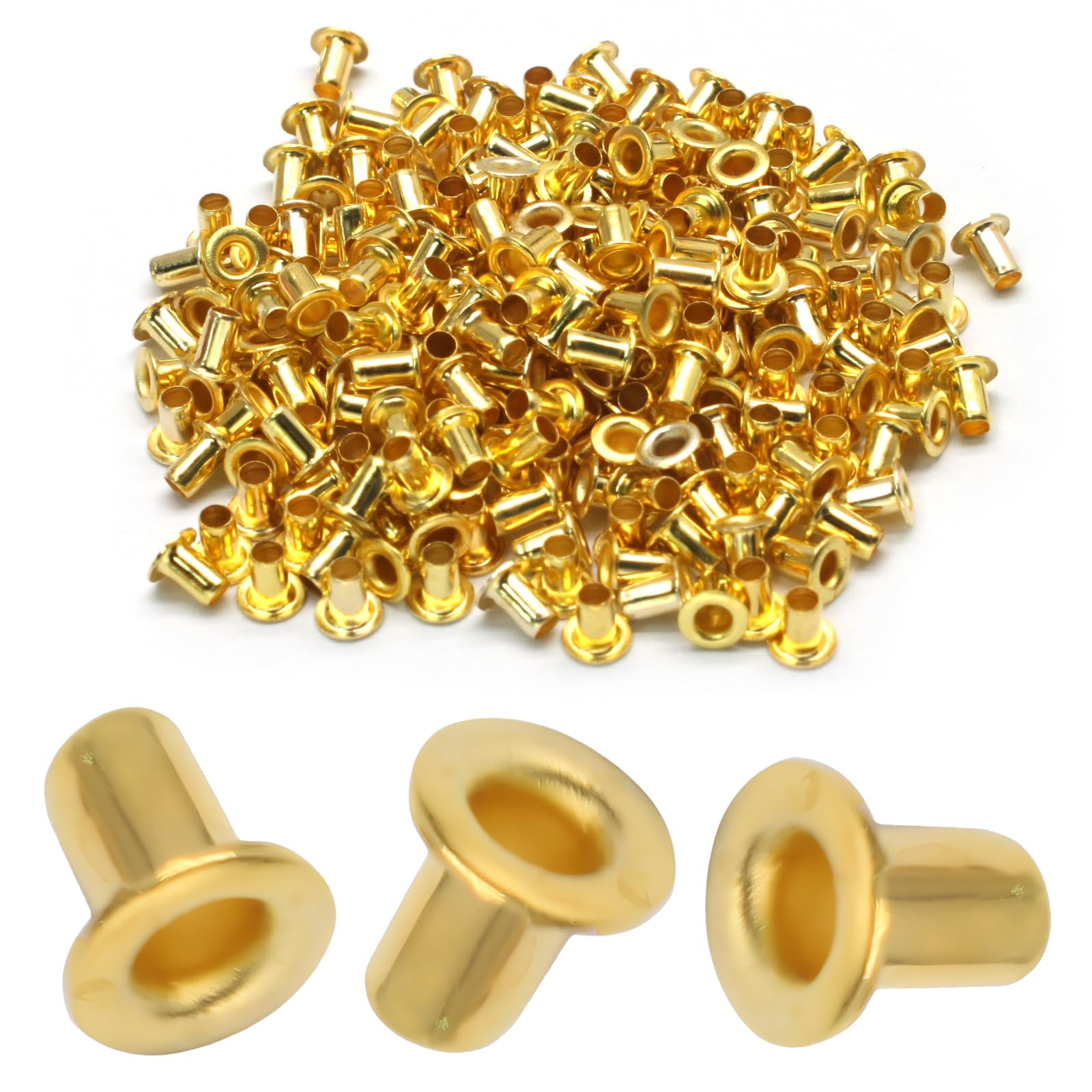 Gold Grommets Eyelets - 200 Pack -30 Gold Grommets Eyelets - 200 Pack -30