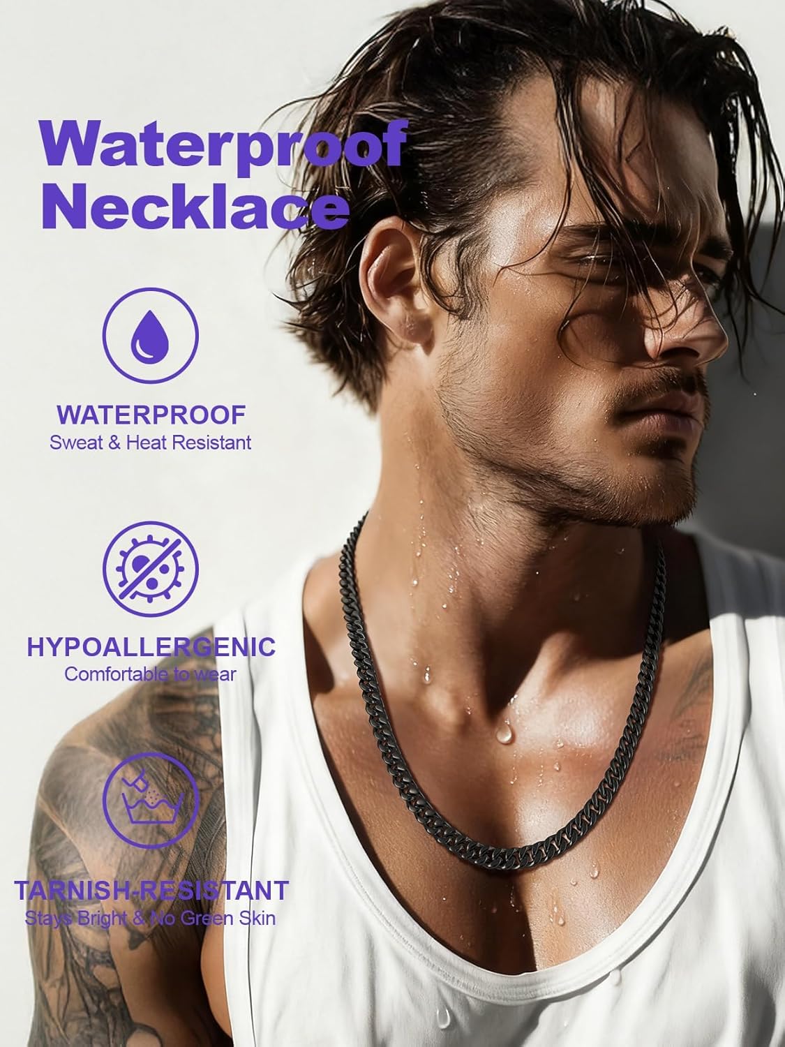 Stainless Steel Link Chain Necklace for Men Women 5/7/9/12mm Wide Chunky Cuban Curb Chains Hip Hop Jewelry(with Gift Box)