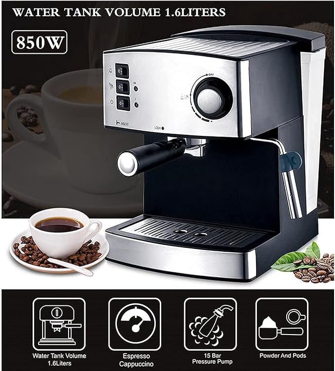 Máquina de Espresso 15 Bar con Espumador de Leche y Protección de Sobrepresión miniatura 3