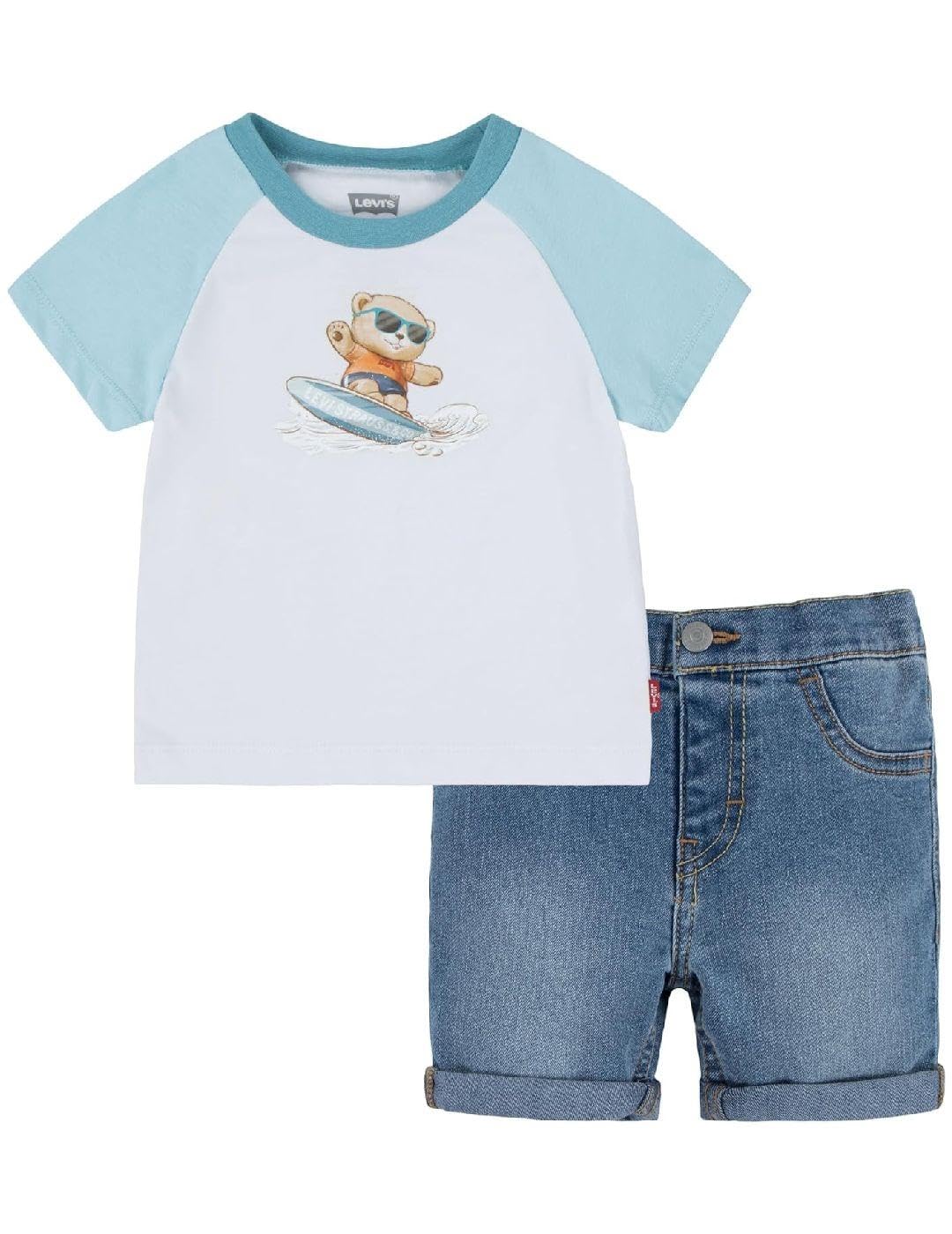 Levi's Baby-Jungen Tee and Short Set Sbss241 Abgestimmte Outfits