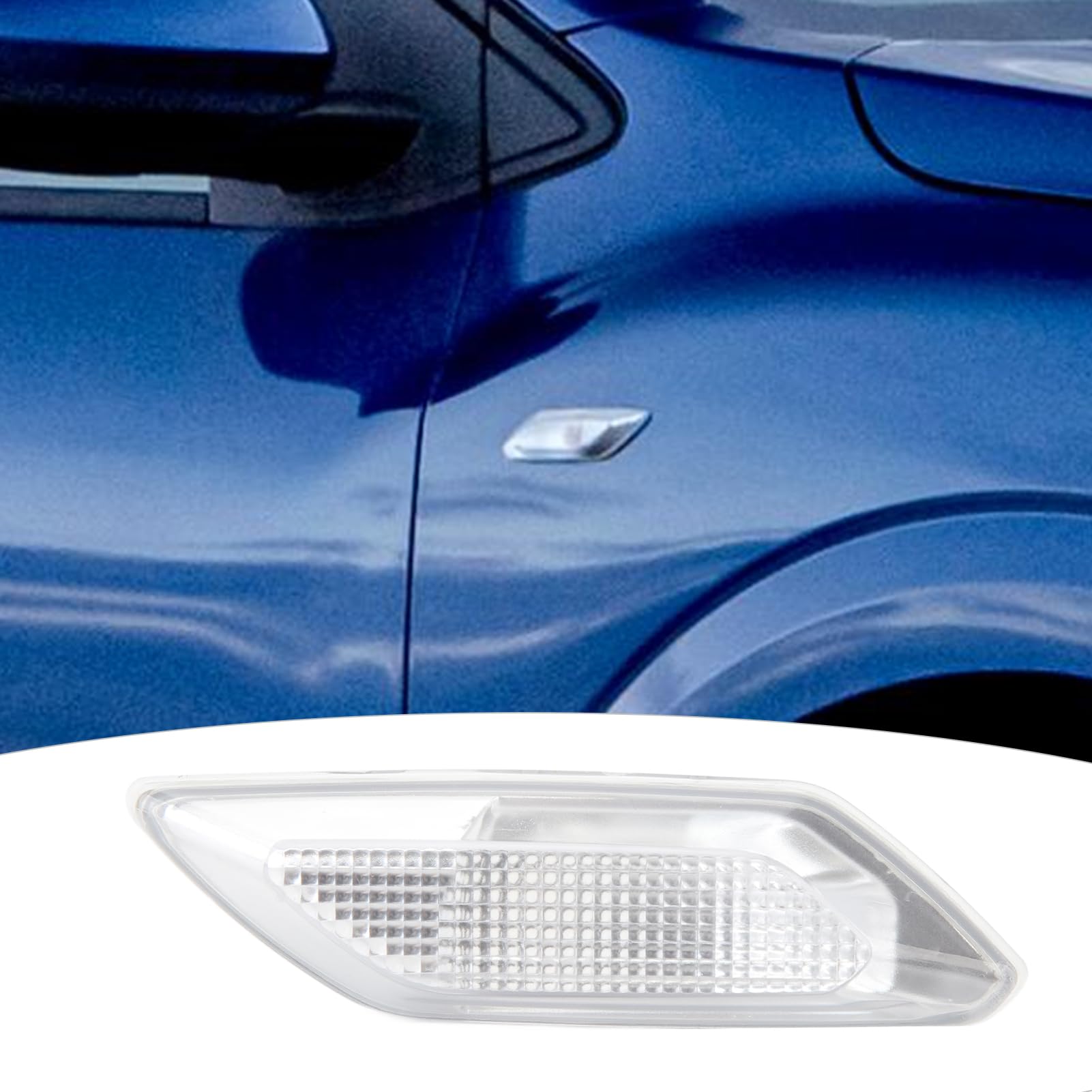 Światła Obrysowe Boczne Samochodu, Lampy Obrysowe Boczne Samochodu Reflektory Zamiennik Kierunkowskazu dla Dacia Sandero MK3 2021+ i Stepway MK3 2021+ (Po lewej: 261662708R)
