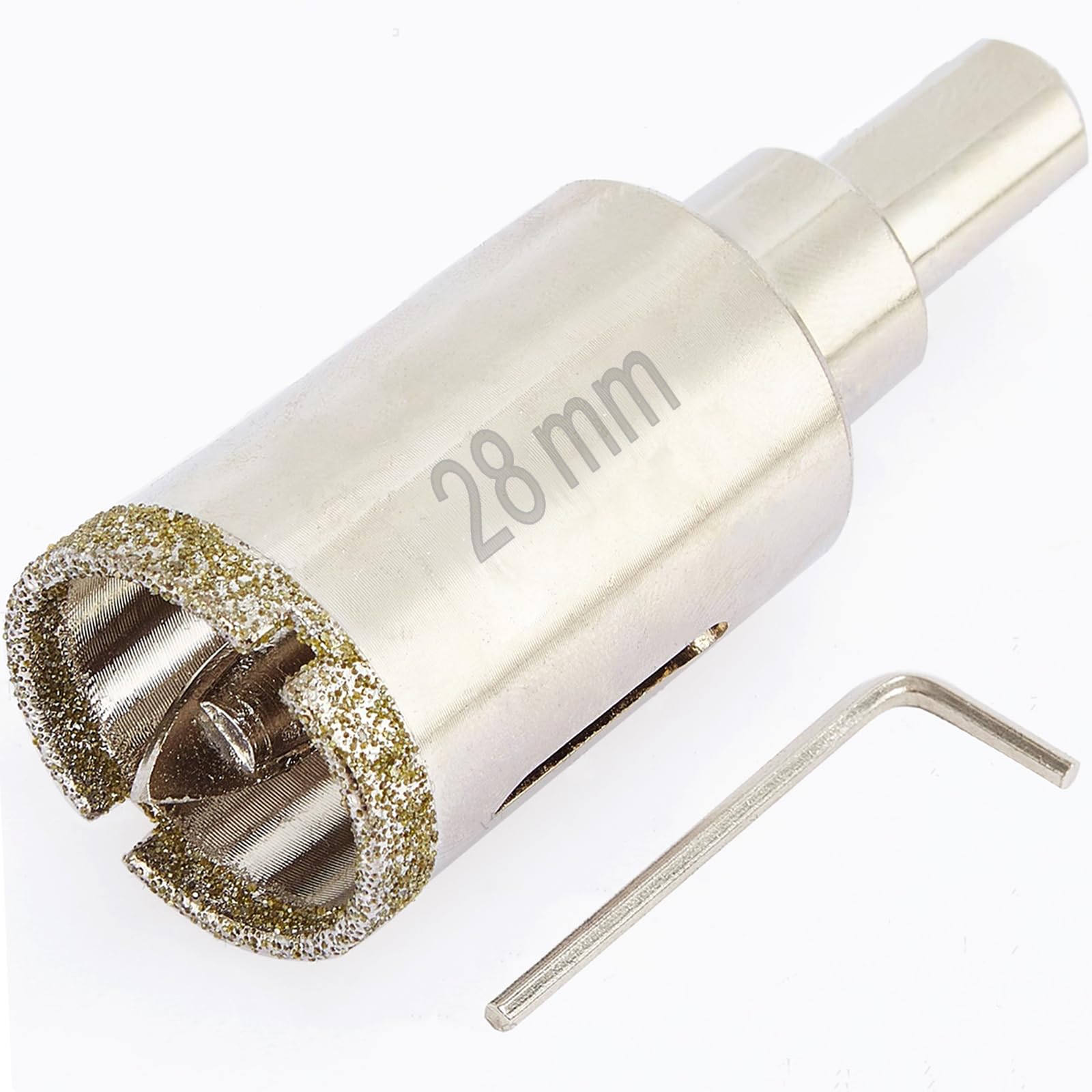 1 1/8" Diamond Hole Saw with Pilot Bit, DaduoRi 1 1/8 Inch Tile Drill Bits for Granite, Ceramics, Porcelain Tiles, Marble, Glass, Stones, 1 1/2" Depth