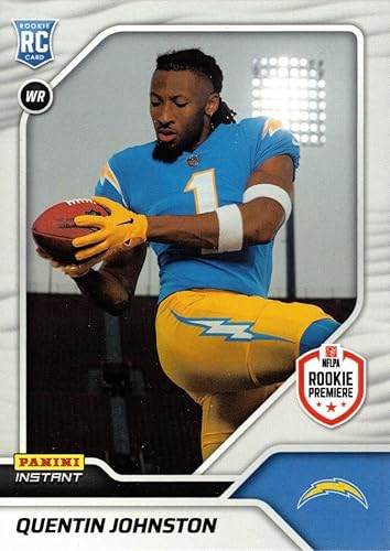 2023 Panini Instant Football #8 Quentin Johnston Rookie Card Chargers - Only 519 made!