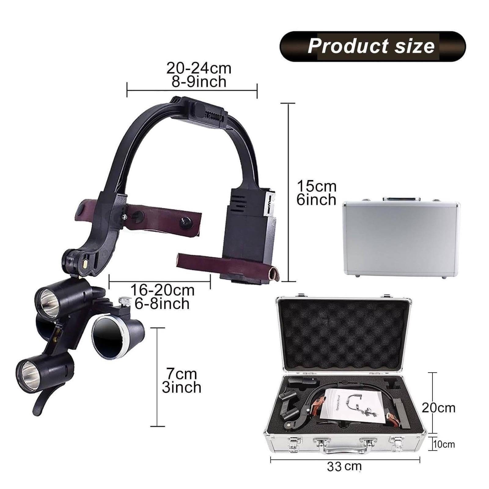 Lenti Dentali Con Luce, Ingrandimento 2,5X/3,5X,LED Da 5 W