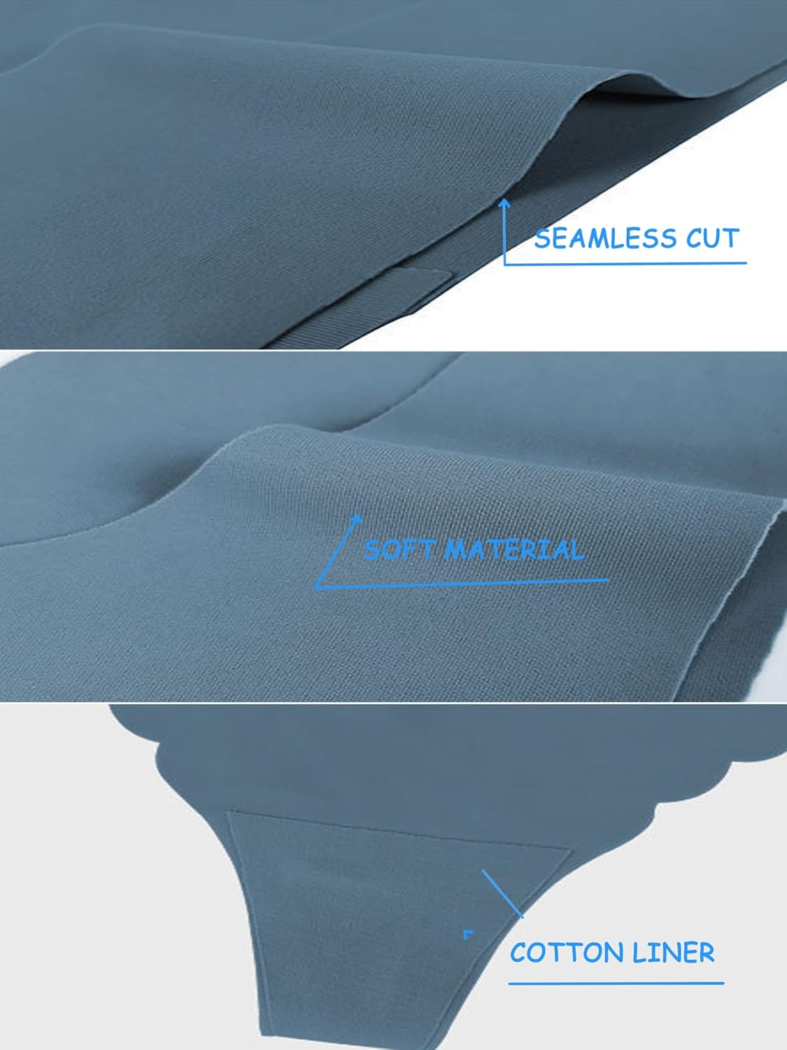 Miniatura 3 de GERUISI Tanga G String para mujer, tangas invisibles, con borde ondulado, sin costuras, paquete de 6